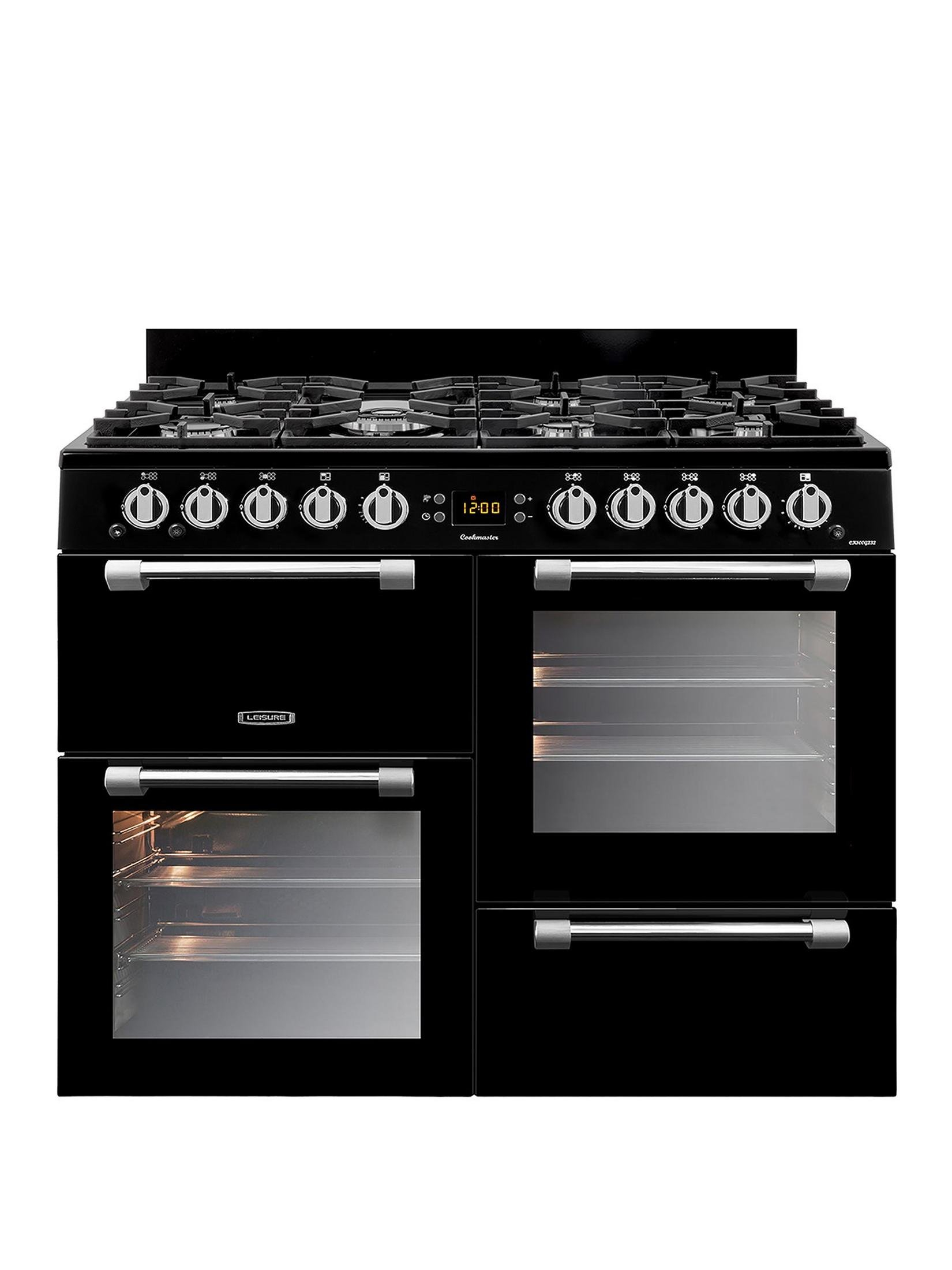 Leisure CK100F232K 100cm Dual Fuel Range Cooker with Seven Gas Burners - Black