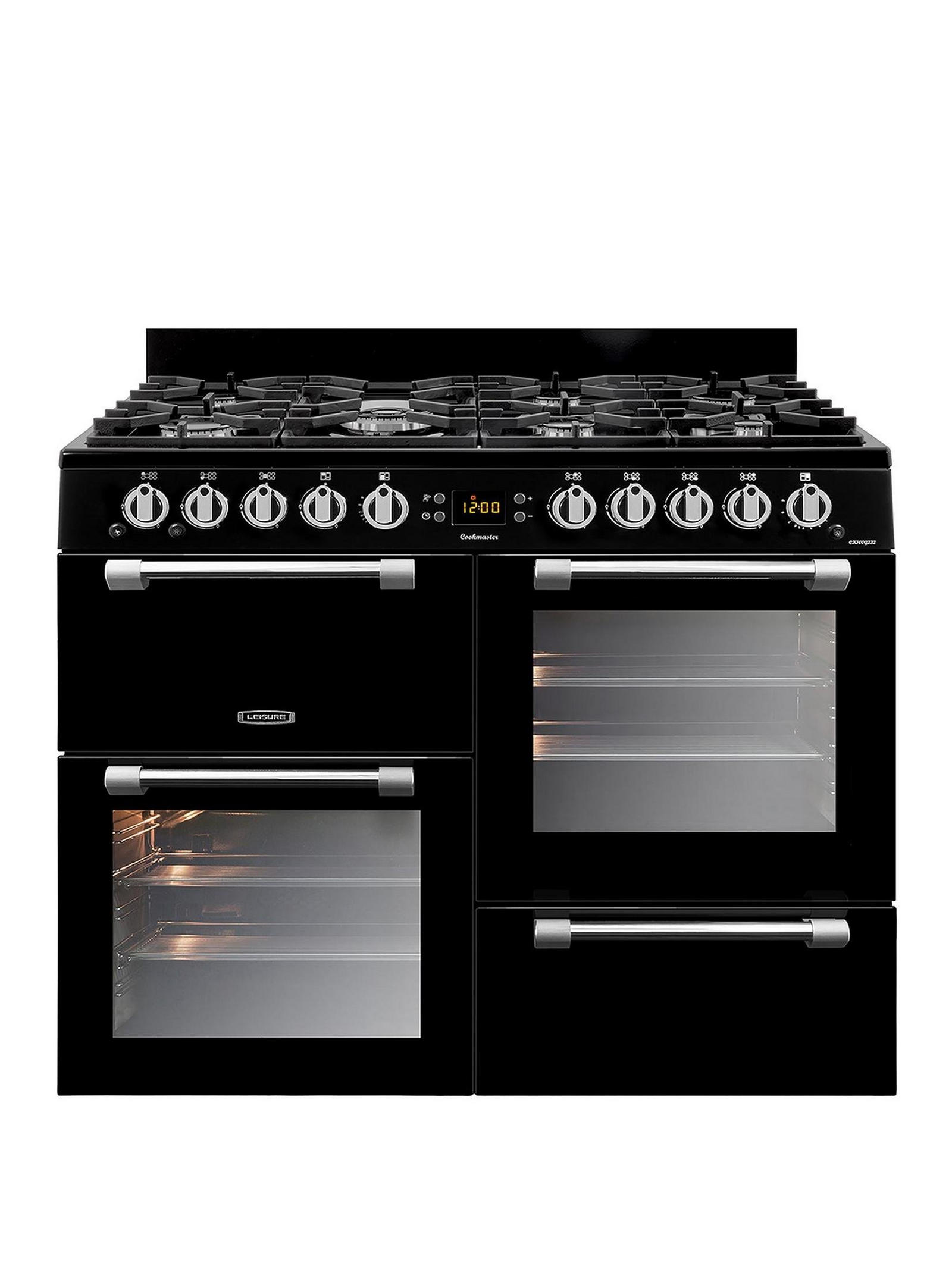 Leisure CK100F232K 100cm Dual Fuel Range Cooker with Seven Gas Burners - Black