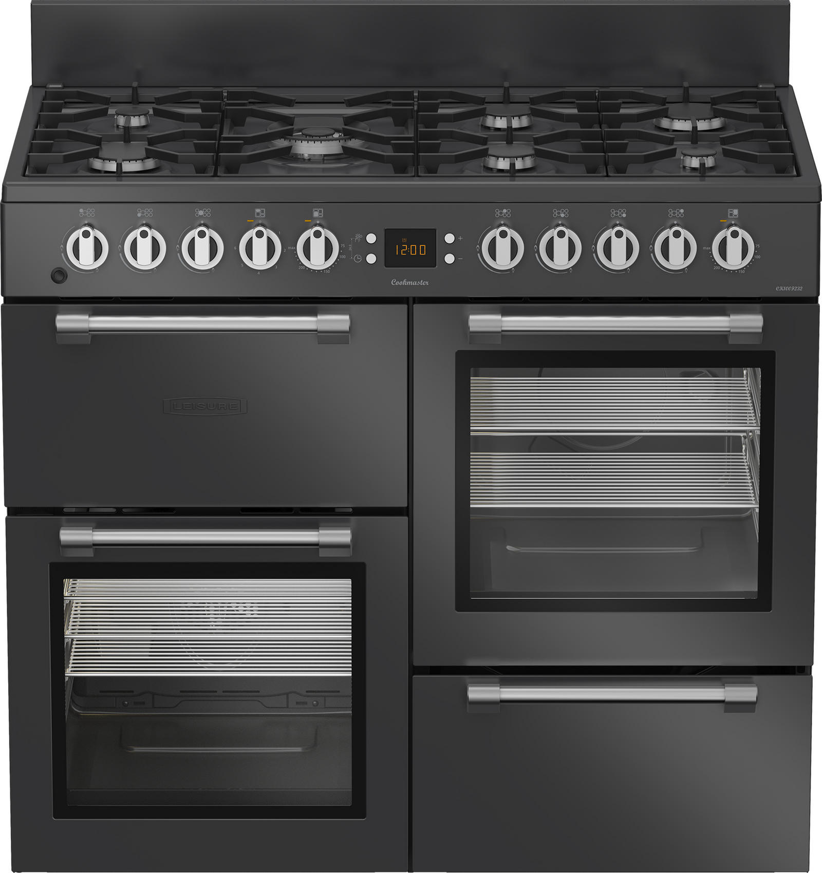 Leisure CK100F232T 100cm Dual Fuel Range Cooker with Seven Gas Burners - Anthracite