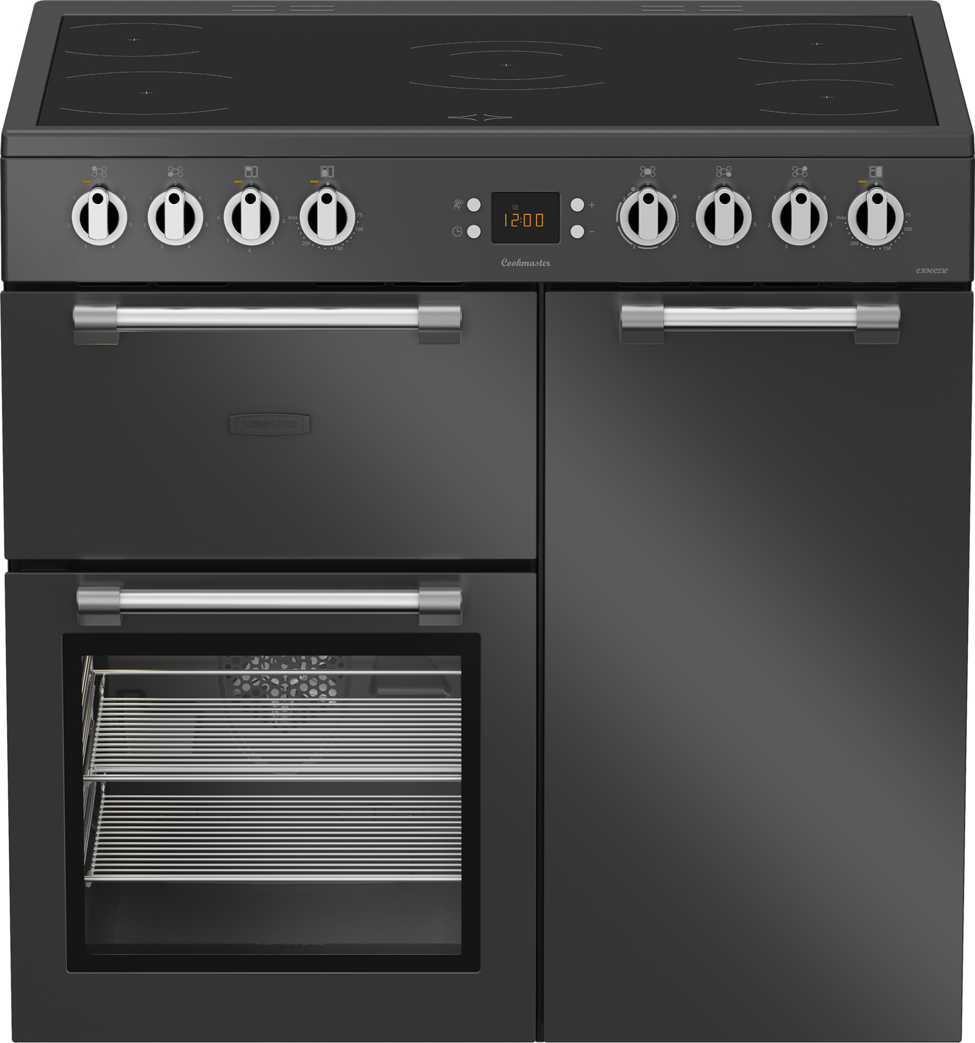Leisure CK90C230T 90cm Electric Range Cooker with Two Ovens - Anthracite