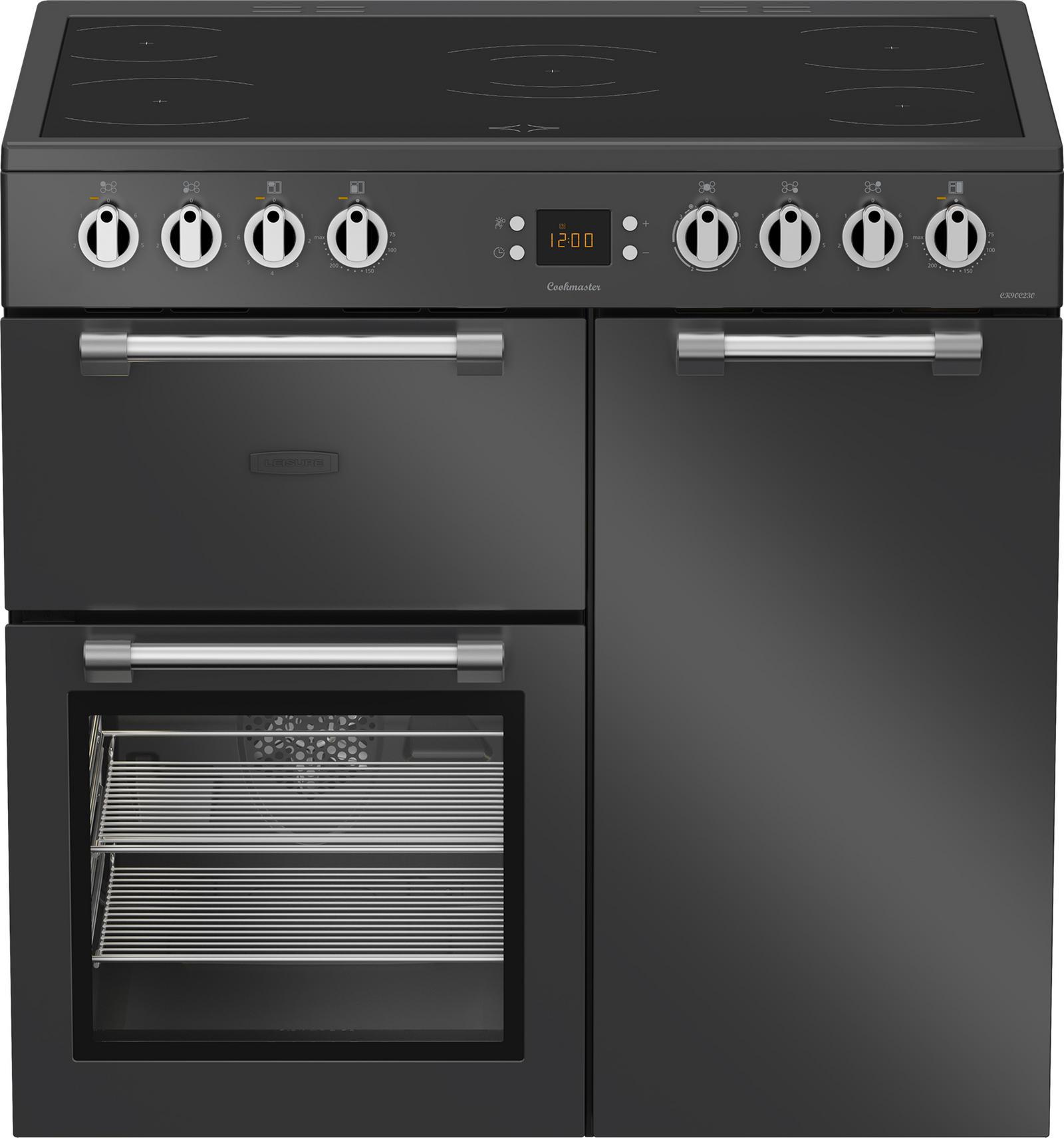 Leisure CK90C230T 90cm Electric Range Cooker with Two Ovens - Anthracite
