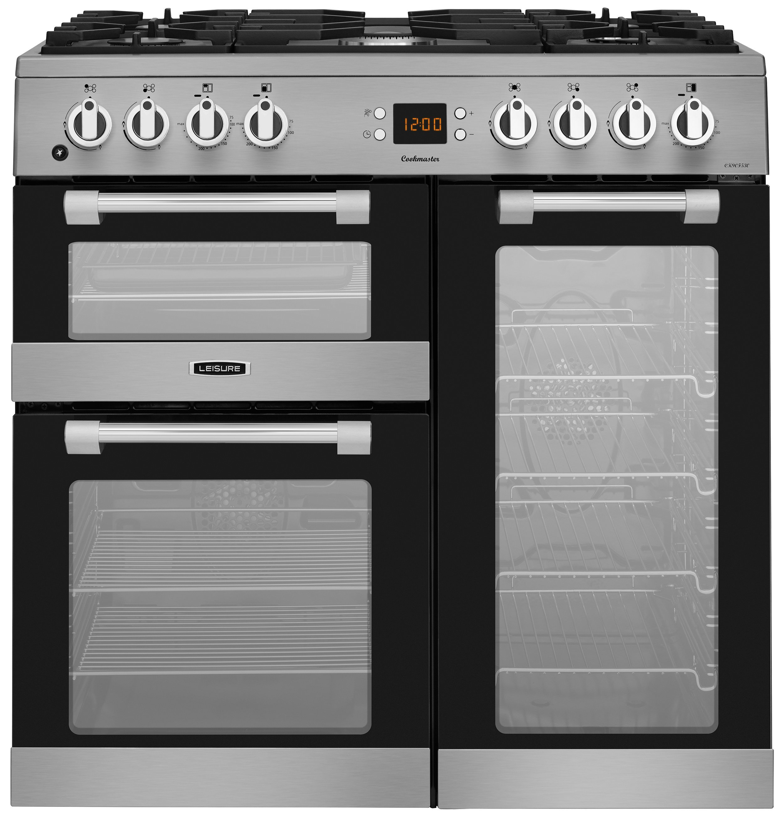  Leisure CK90F530X 90cm Dual Fuel Range Cooker with Three Ovens - Stainless Steel 