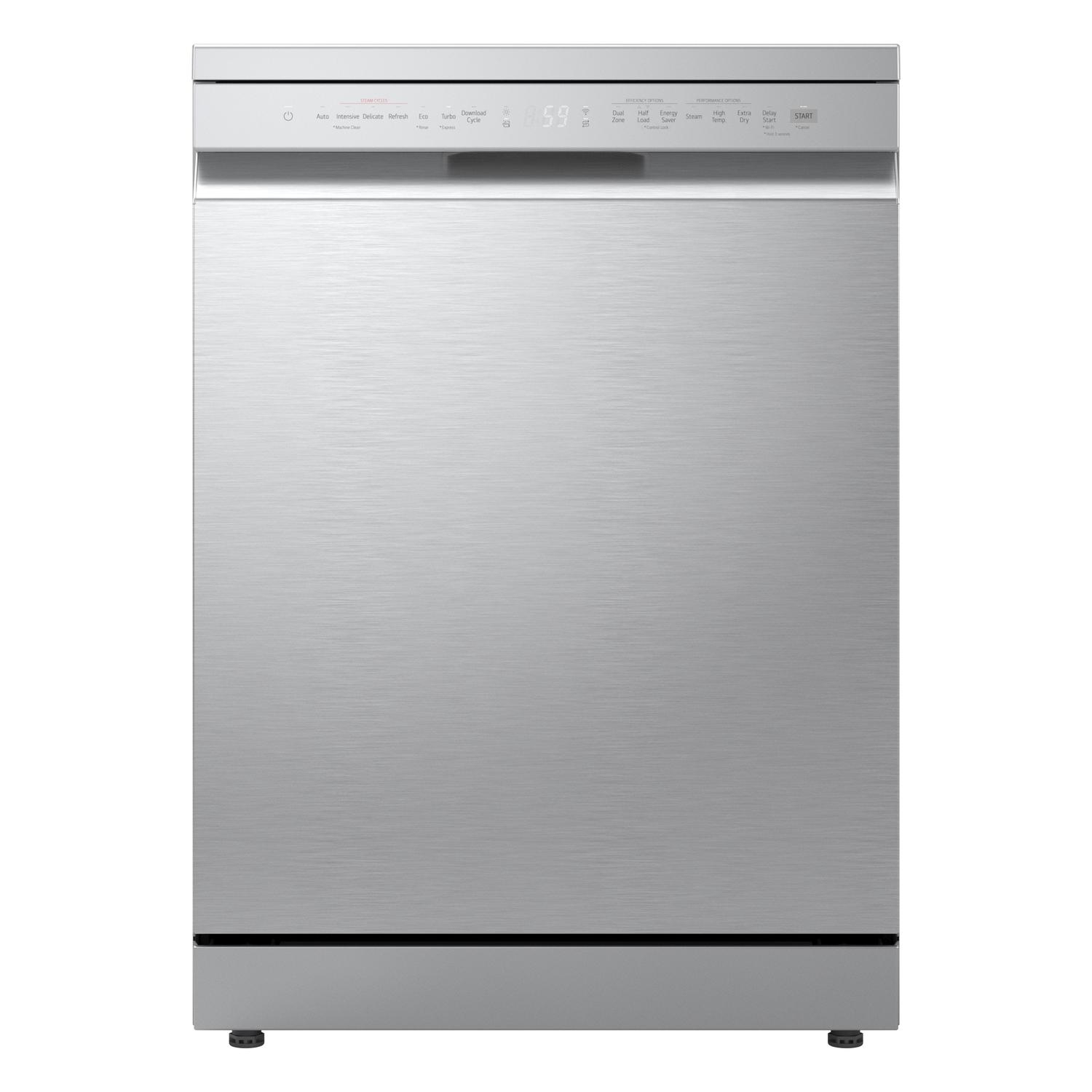 LG TrueSteam™ QuadWash™ DF27FVS WiFi Connected Full Size Dishwasher - Silver - 14 Place Settings
