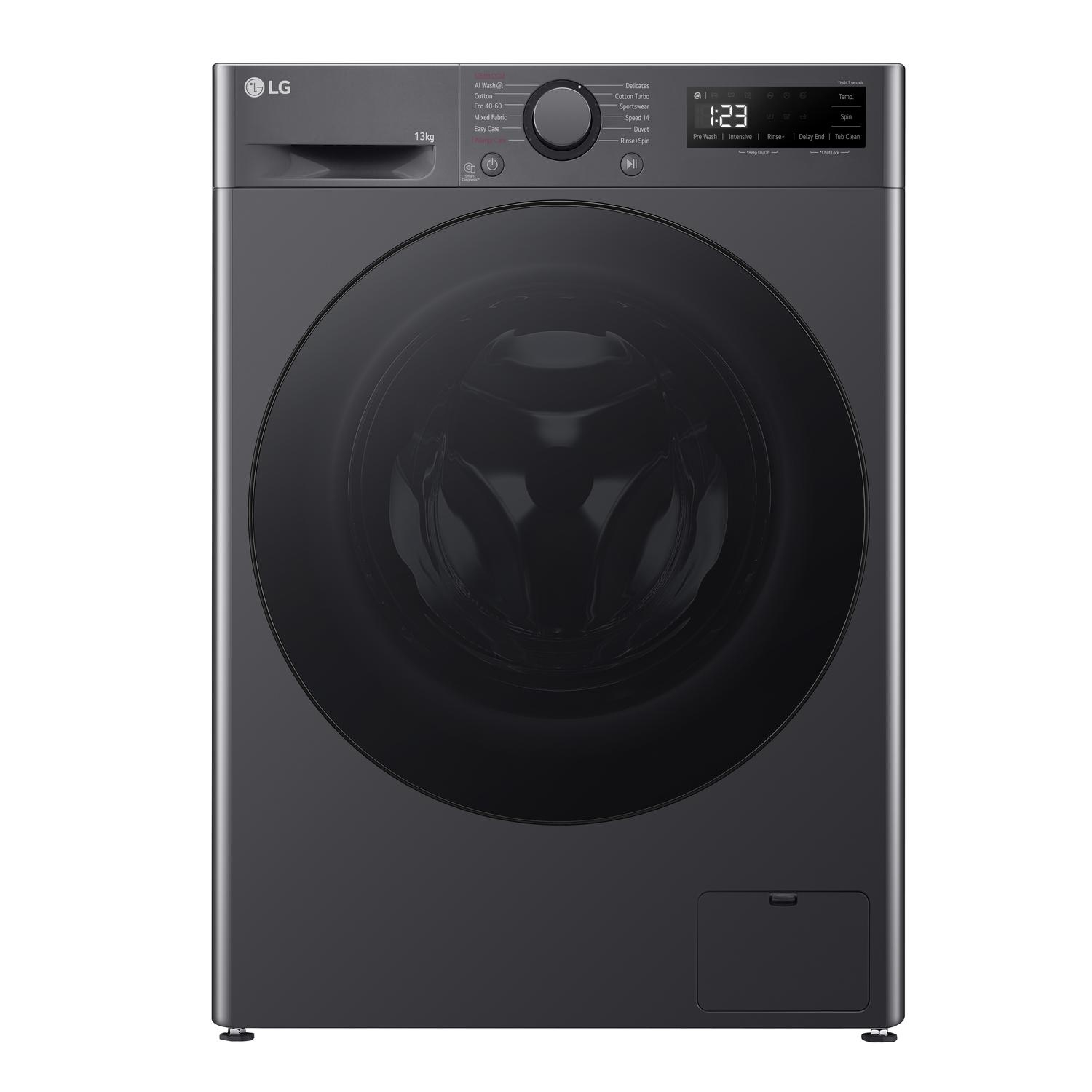 LG F4Y513GBLN1 13kg 1400 Spin Washing Machine - Slate Grey