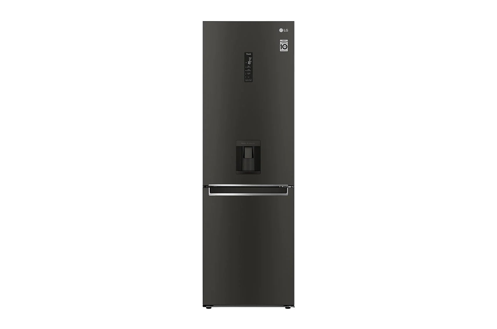 LG GBF61BLHEN 59.5cm 70/30 Frost Free Fridge Freezer - Black Steel