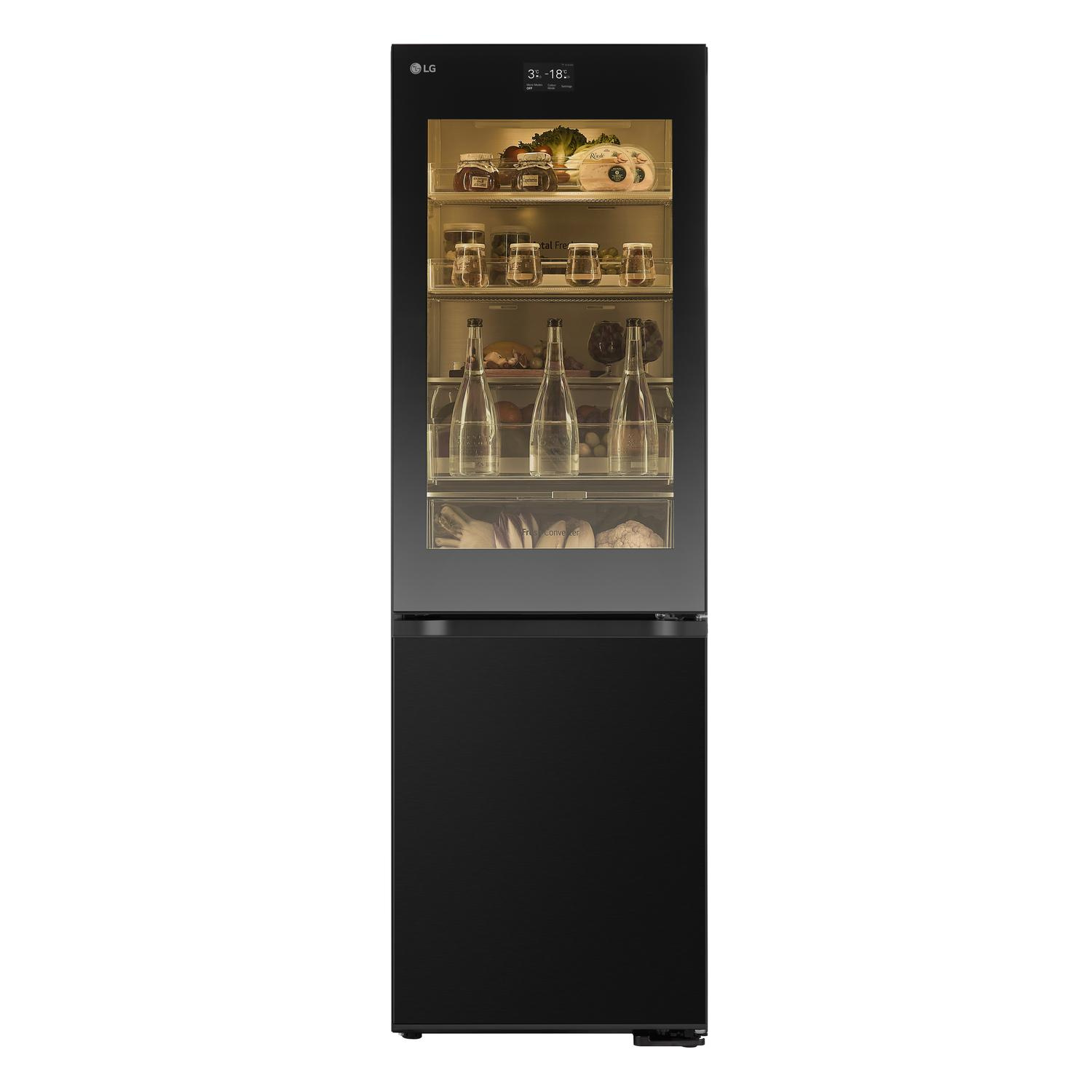 LG GBG7190CEV 59.5cm Frost Free Fridge Freezer - Essence Black Steel