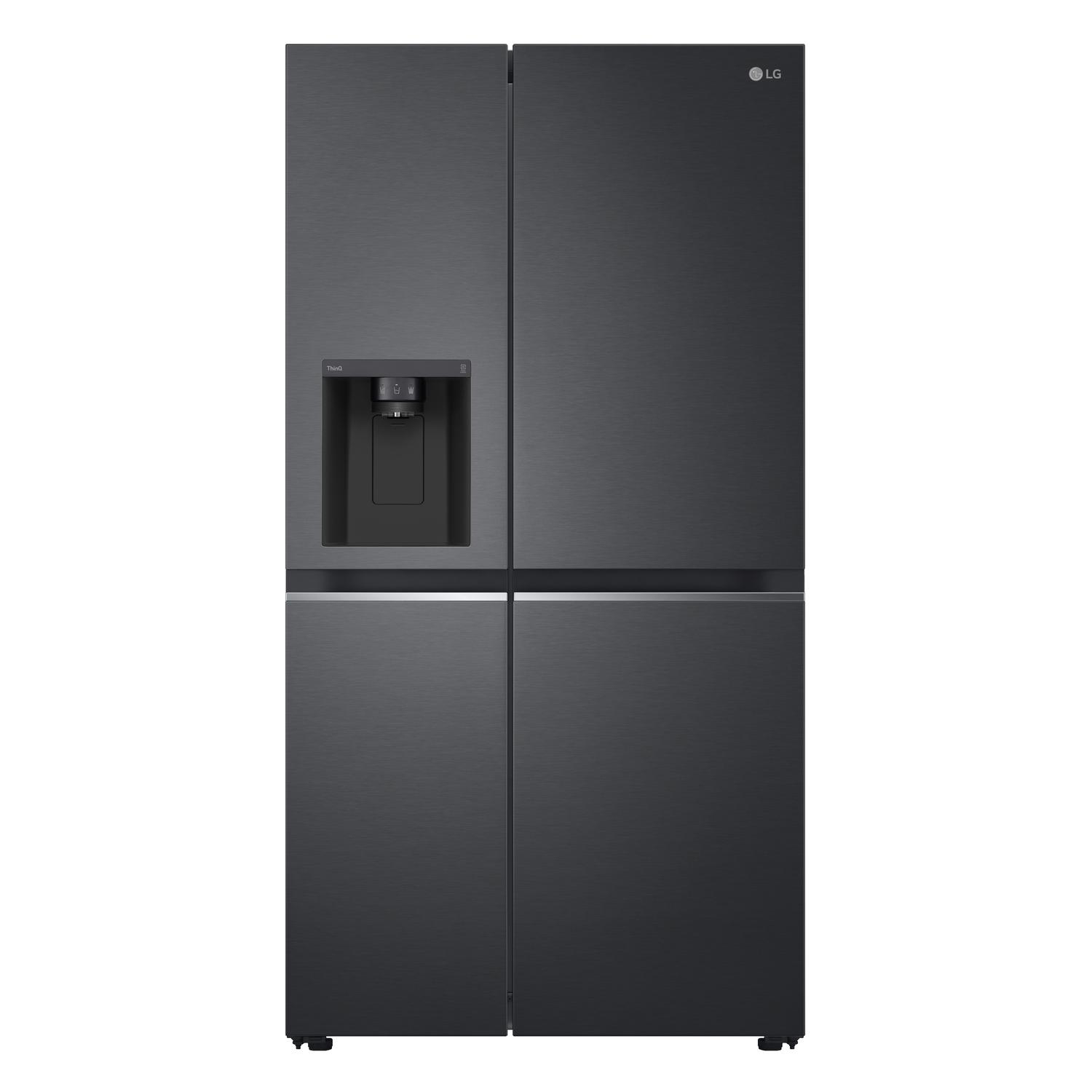 LG GSLV71MCTD 91.3cm 50/50 Frost Free American Fridge Freezer - Matte Black