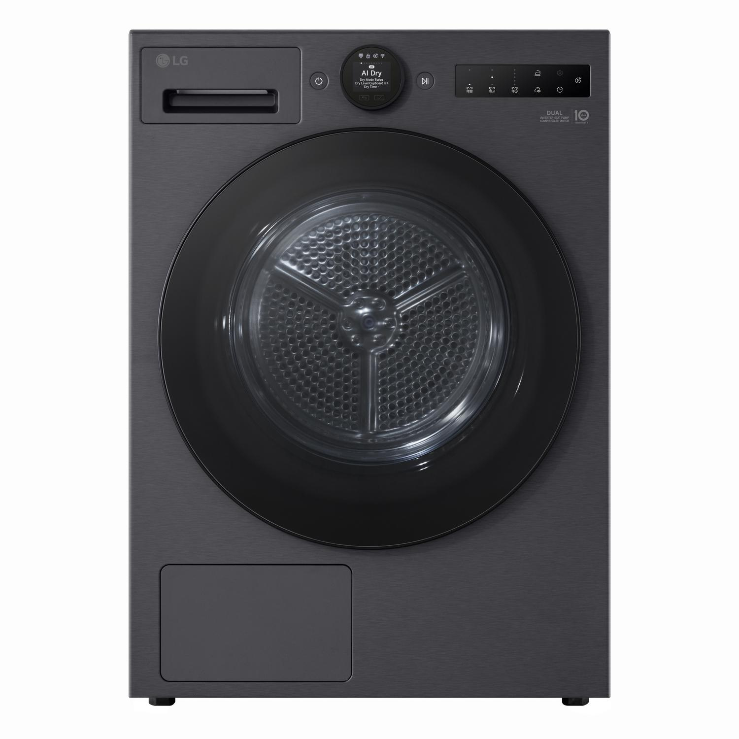 LG RHX7009TBB 9kg Heat Pump Tumble Dryer - Black