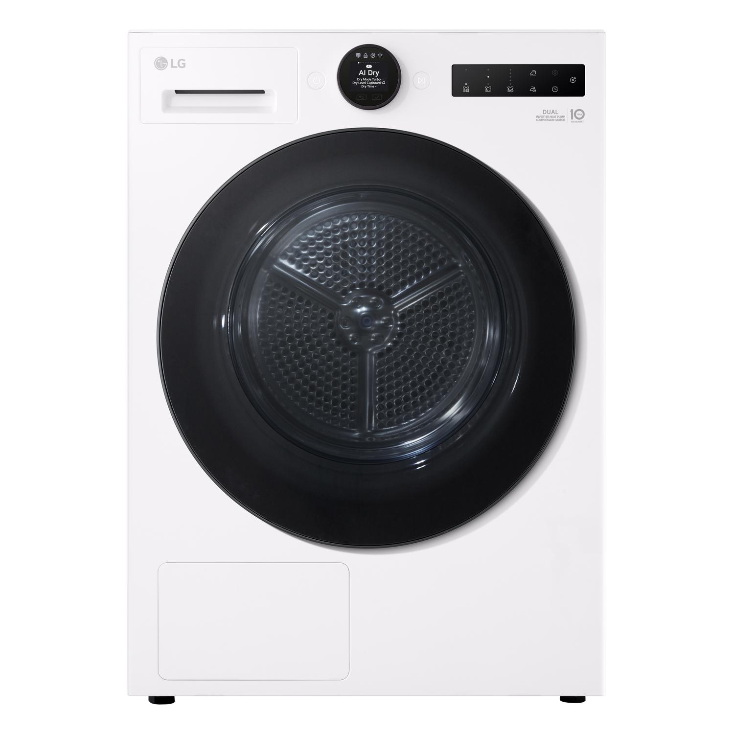 LG Series 7 AI Dry RHX7009TWB  9 kg Heat Pump Tumble Dryer - White 