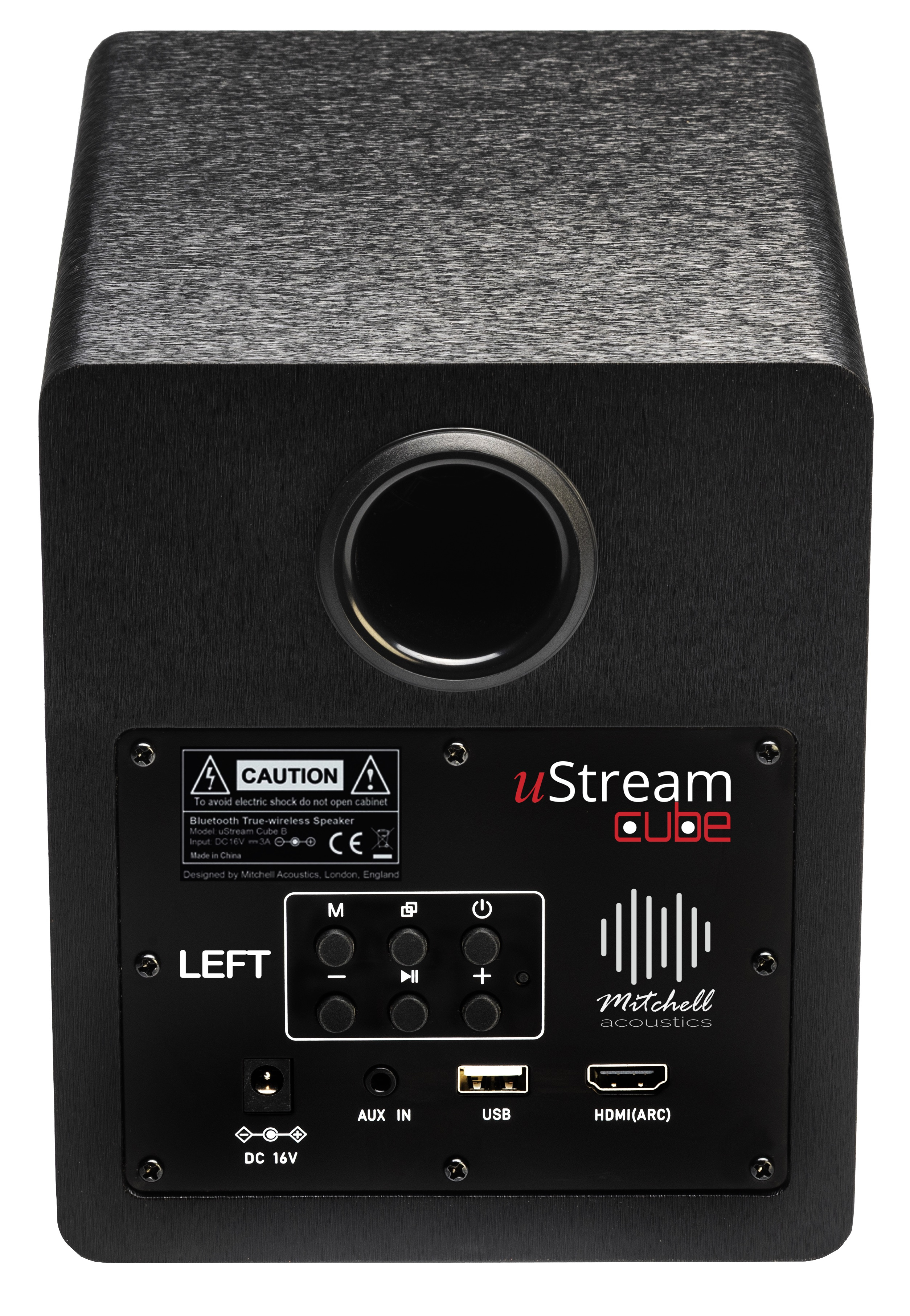 Mitchell Acoustics Ustream Cube Active stereo wireless Speakers - Black