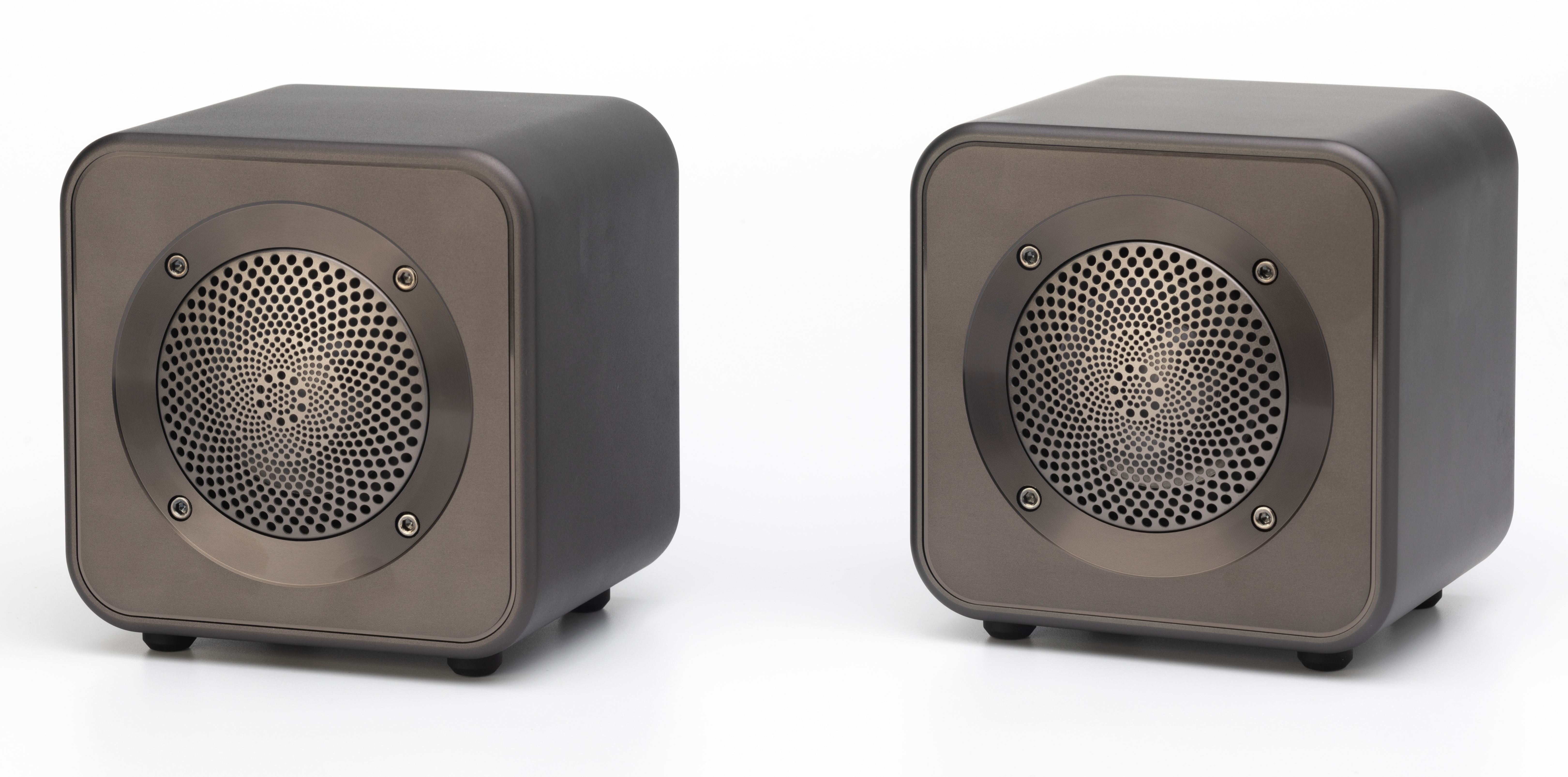 Mitchell Acoustics UStream Go Pair Portable active stereo wireless Speakers - Gun Metal Grey