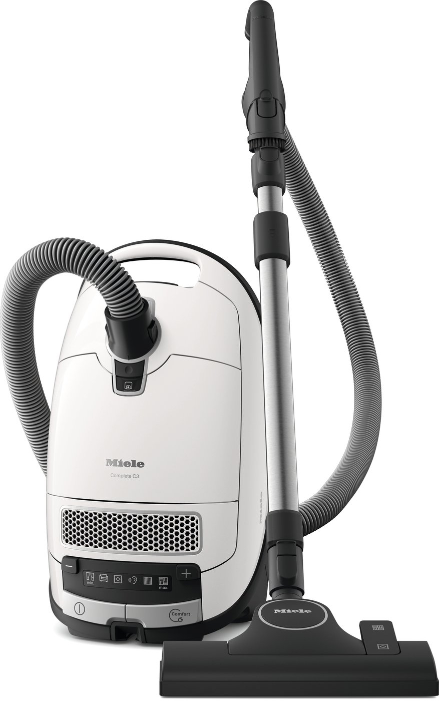 Miele C3ALLERGY Bagged Cylinder Vacuum Cleaner - Lotus White