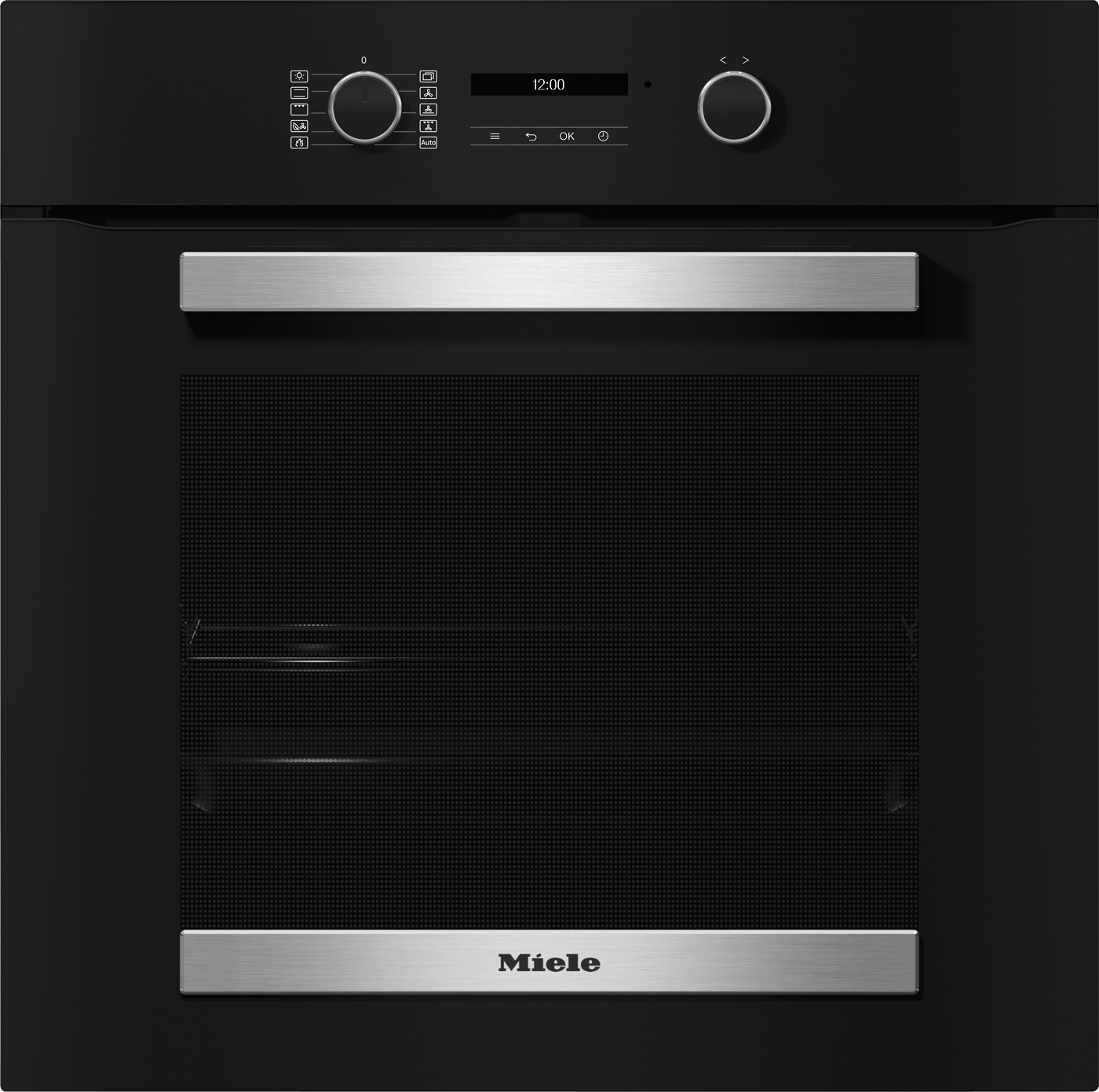 Miele H 2465 BP 59.5cm Built In Electric Single Oven - Black & Stainless Steel