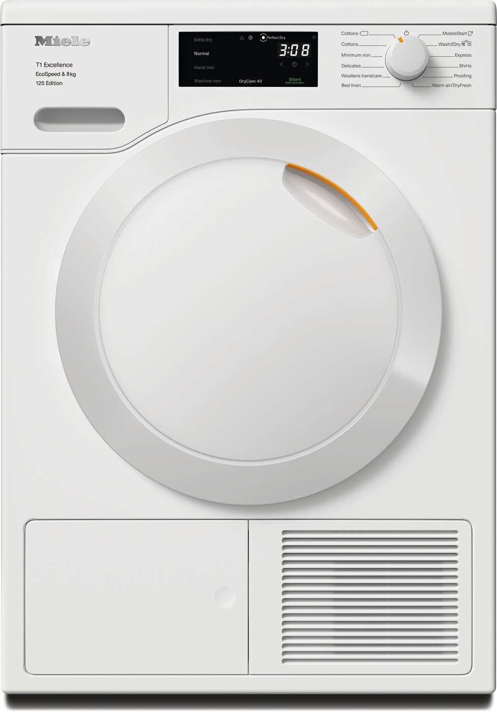 Miele TEC665WP 8kg Heat Pump Tumble Dryer - Lotus White