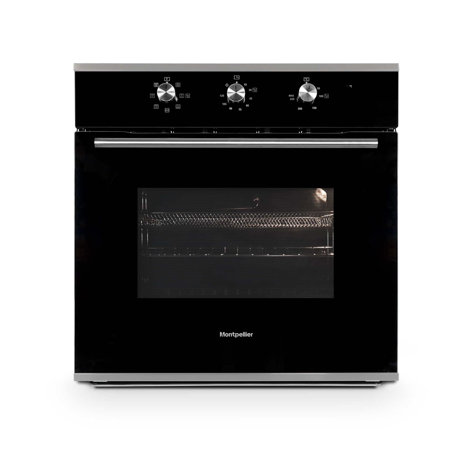 Montpellier MAFSO60SS 60 ltr Single Built in AirFry Oven- Minute Minder- Stainless Steel