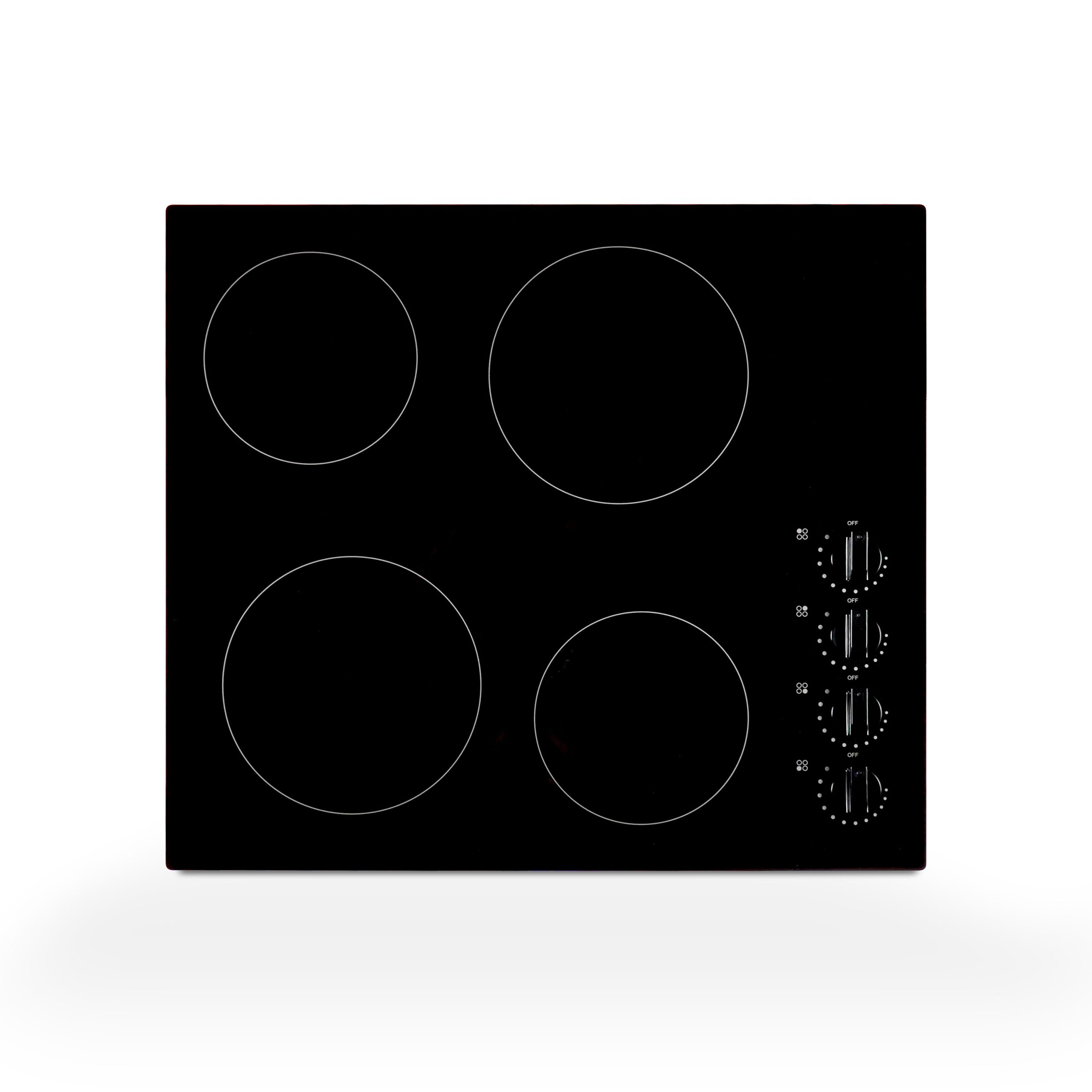 Montpellier MCH59CK 59cm 4 Zone Ceramic Hob - Black Glass