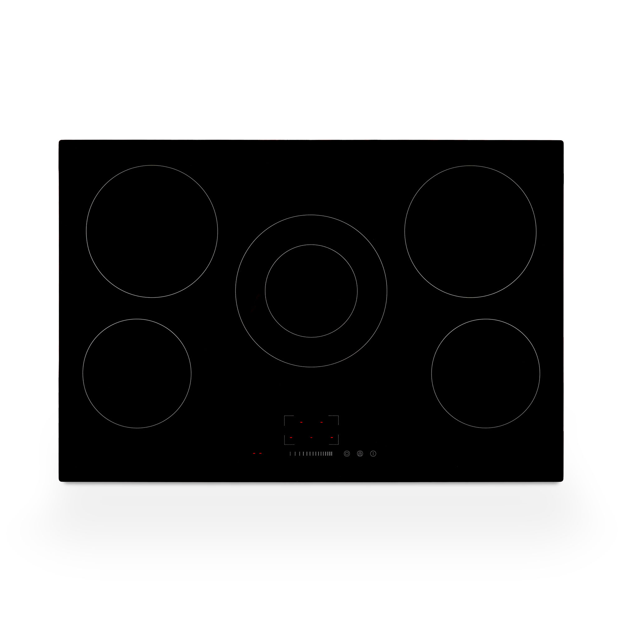 Montpellier MCH77 5 Zone 77cm Electric Ceramic Hob - Black Glass