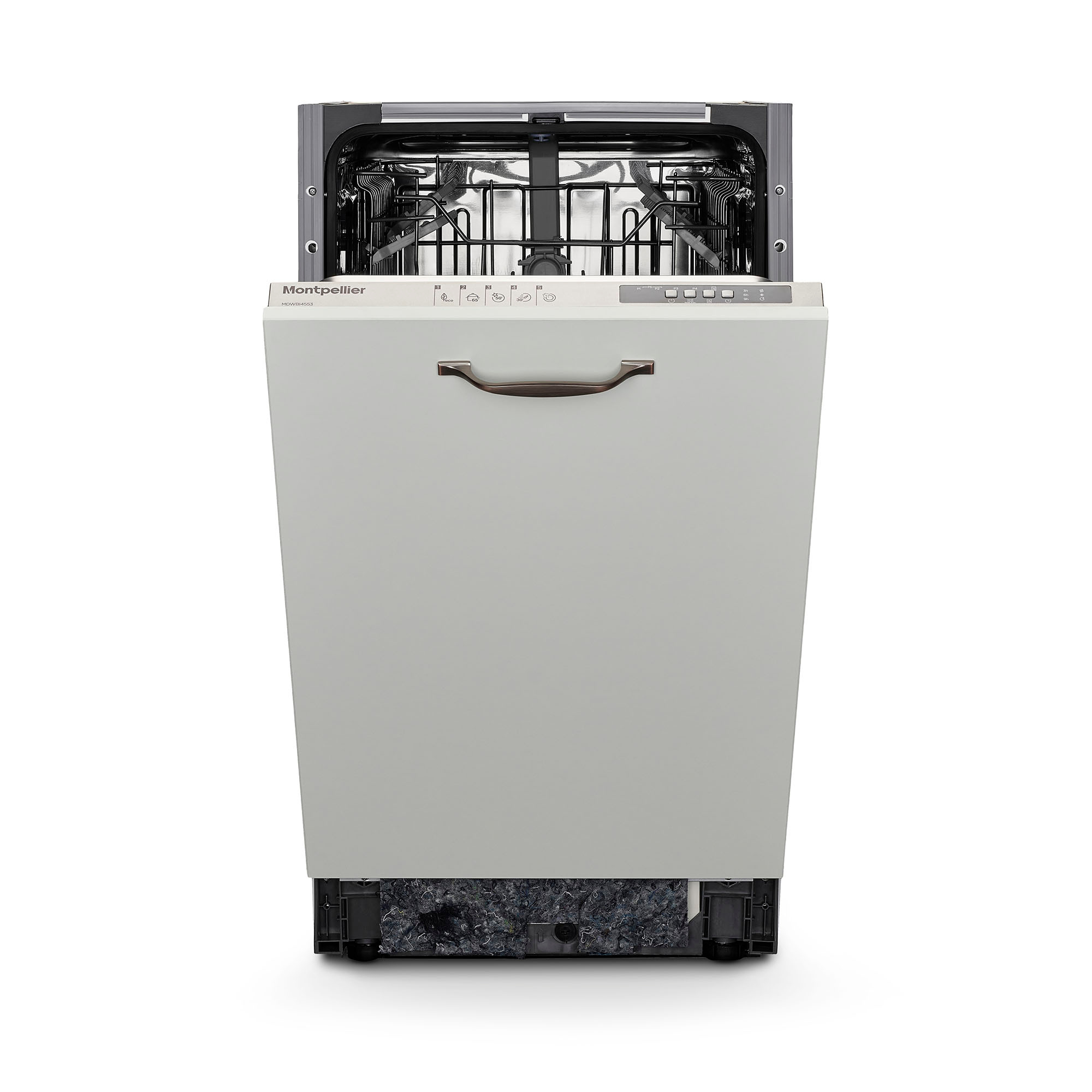 Montpellier MDWBID4553 Slimline 45cm Integrated Dishwasher - 10 Place Settings