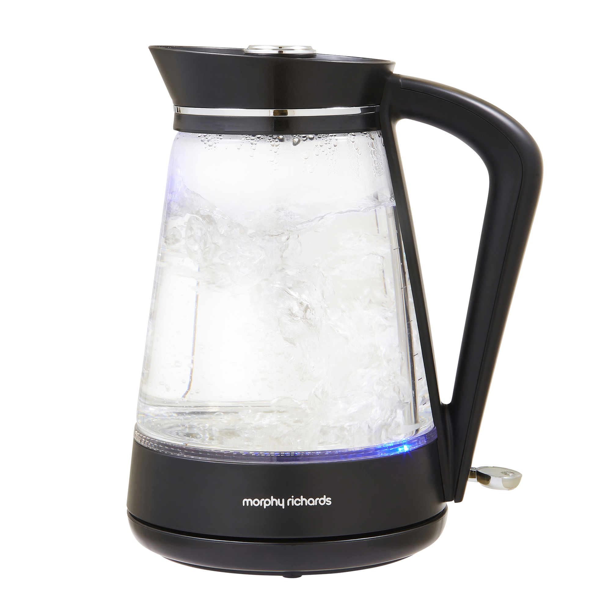 Morphy Richards 1.7 Litres Glass Jug Kettle - Black/Chrome/Clear