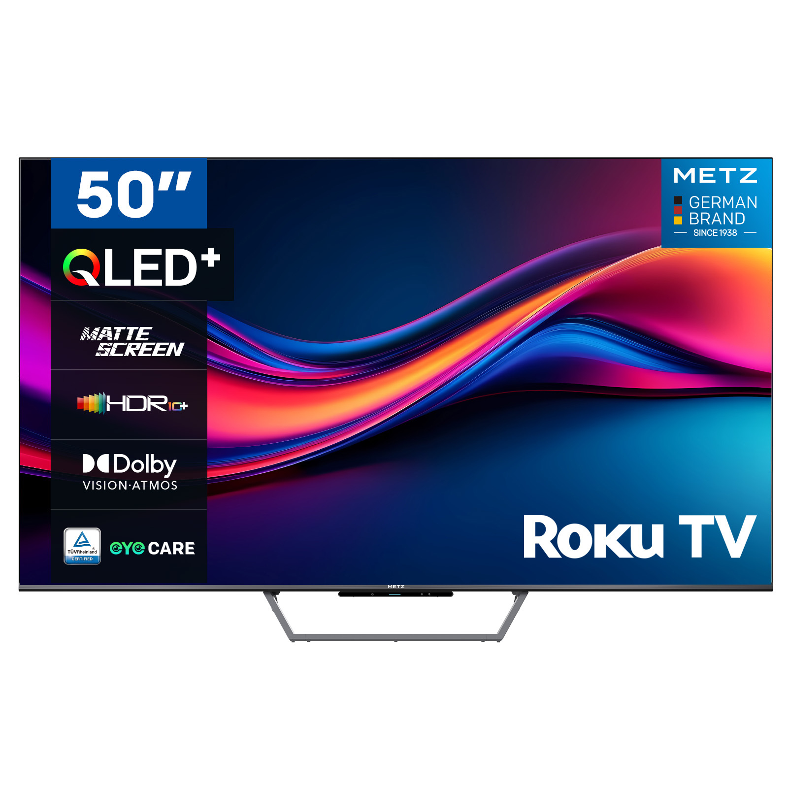 Metz 50MQF7500ZUK 50" 4K QLED Roku TV - Black