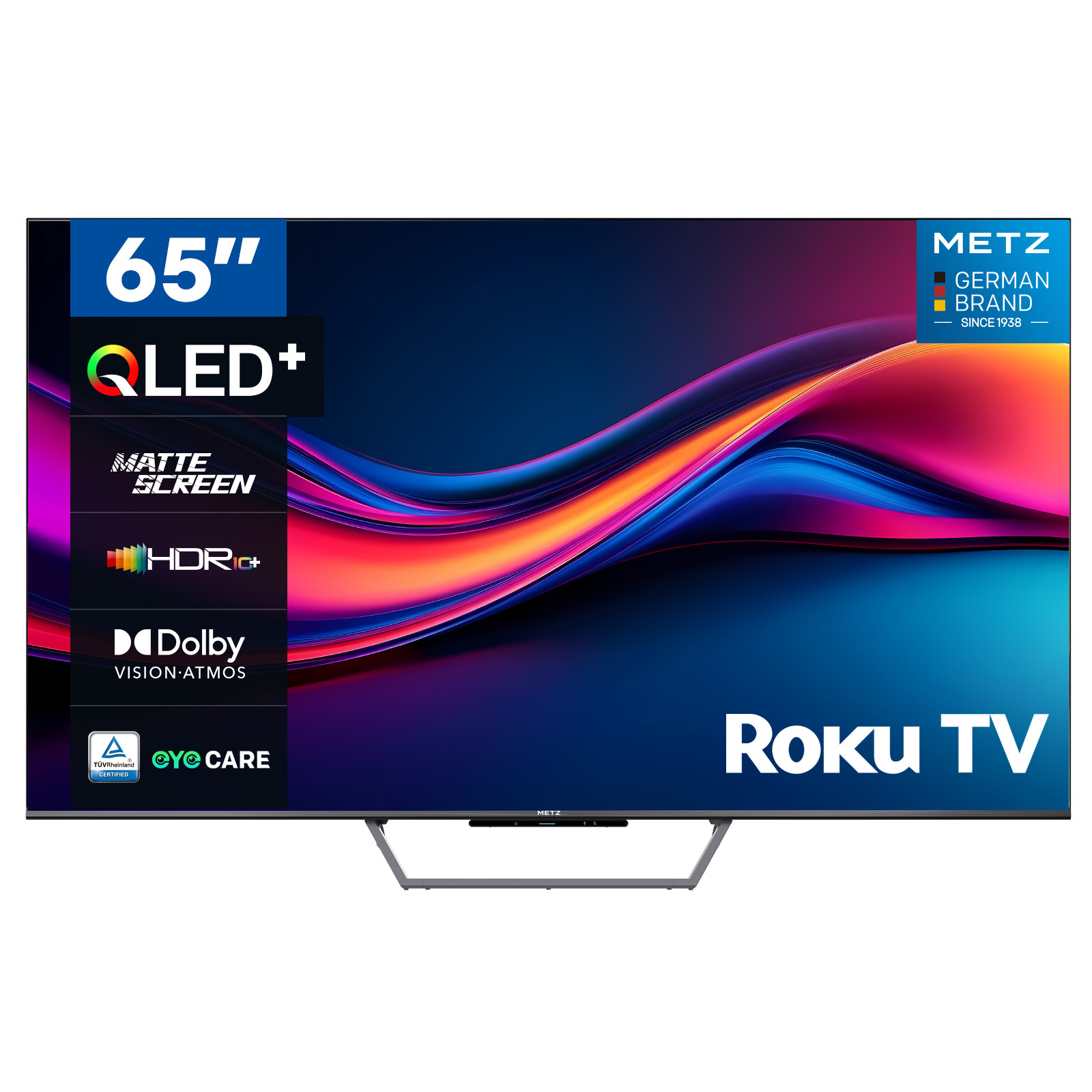 Metz 65MQF7500ZUK 65" 4K QLED Roku TV - Black