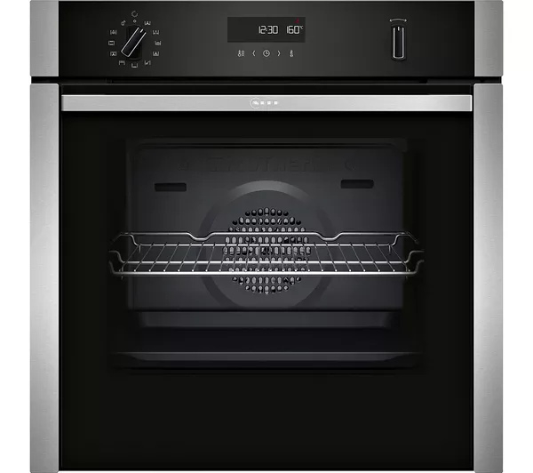 Neff B6ACH7AN7B Slide & Hide 59.4cm Built-in Electric Single Oven - Stainless Steel