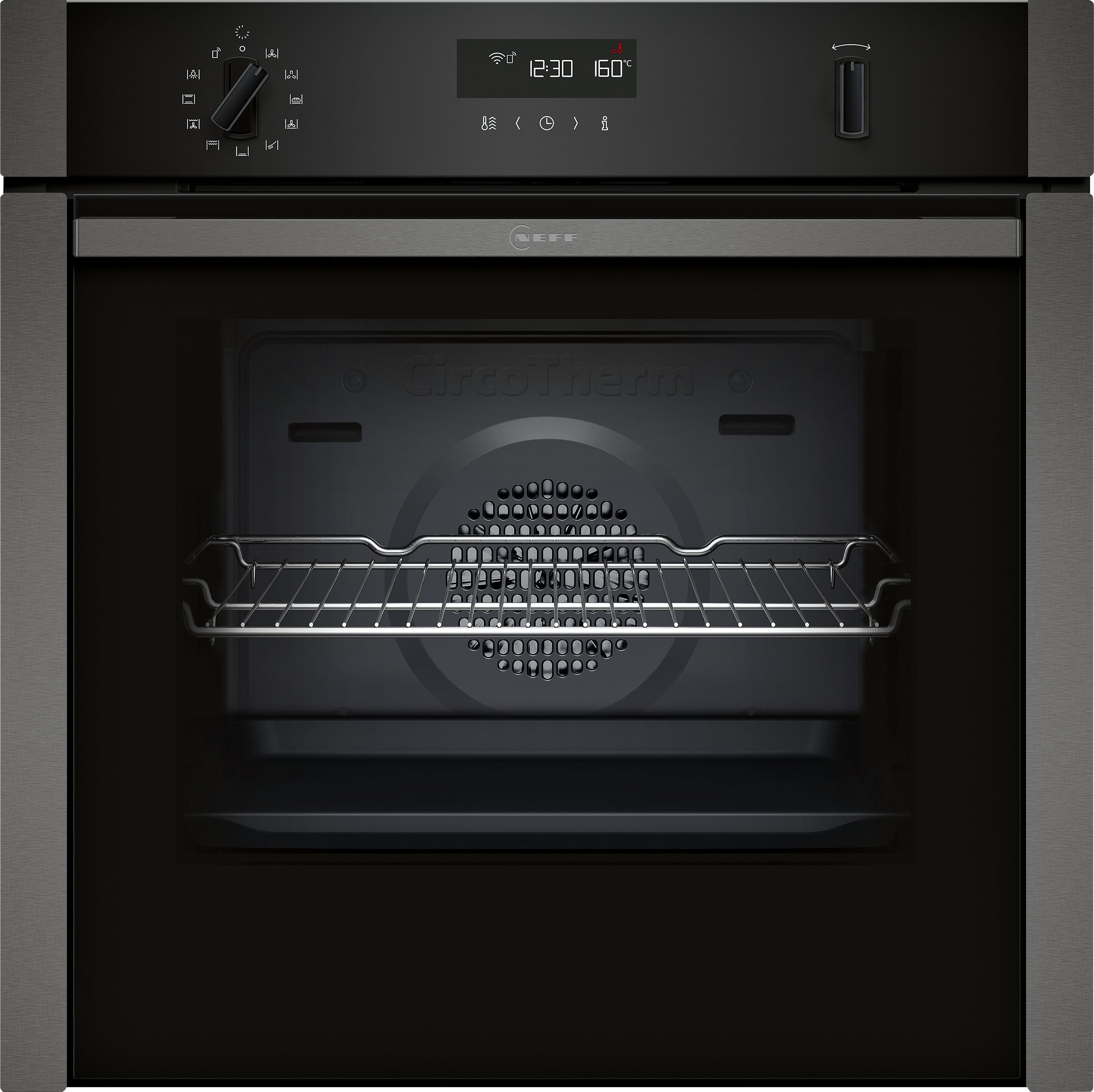 NEFF B6ACH7HG0B 59.4cm Built In Electric Single Oven - Graphite