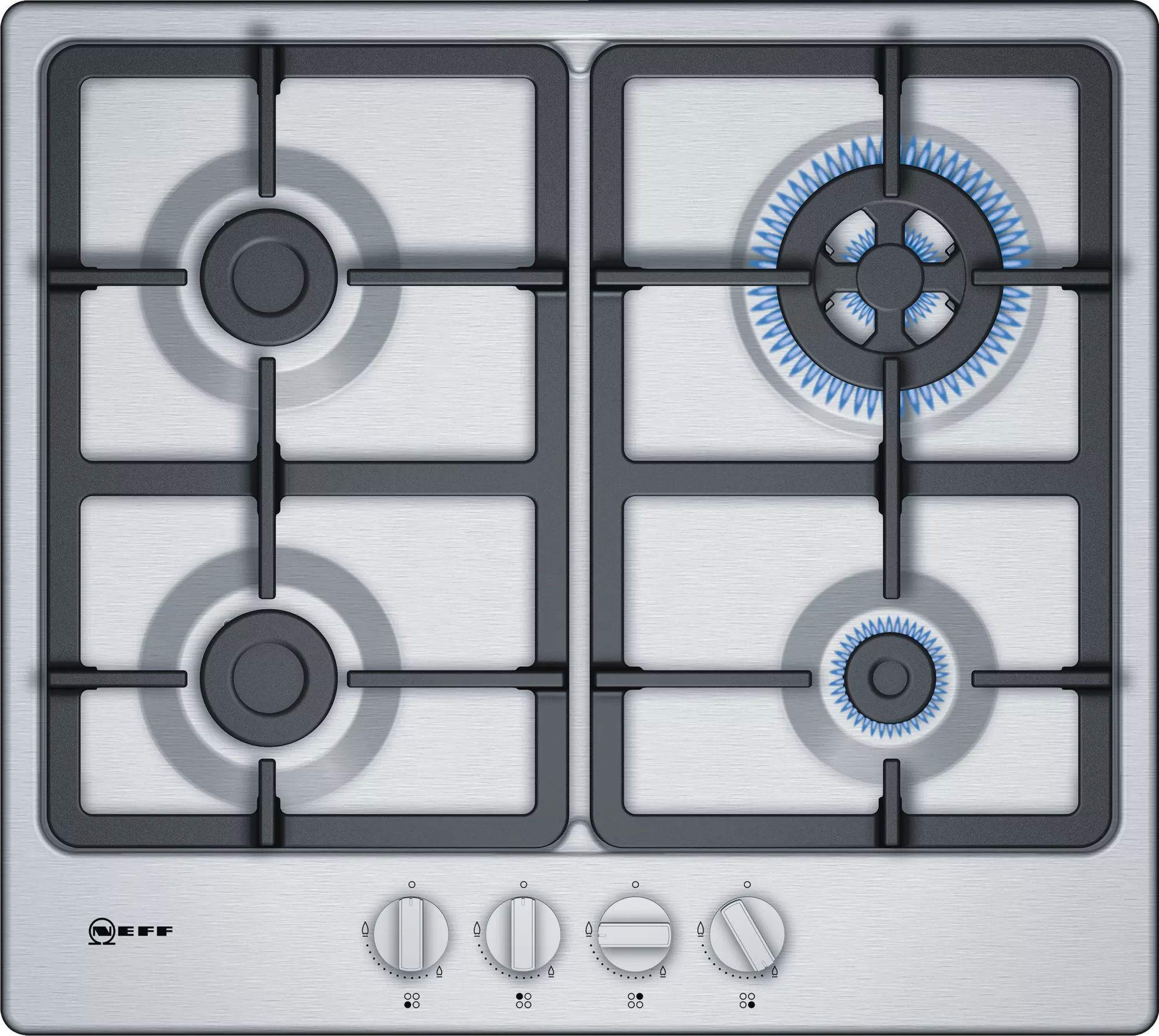 NEFF T26BB59N0 58cm Gas Hob - Stainless Steel