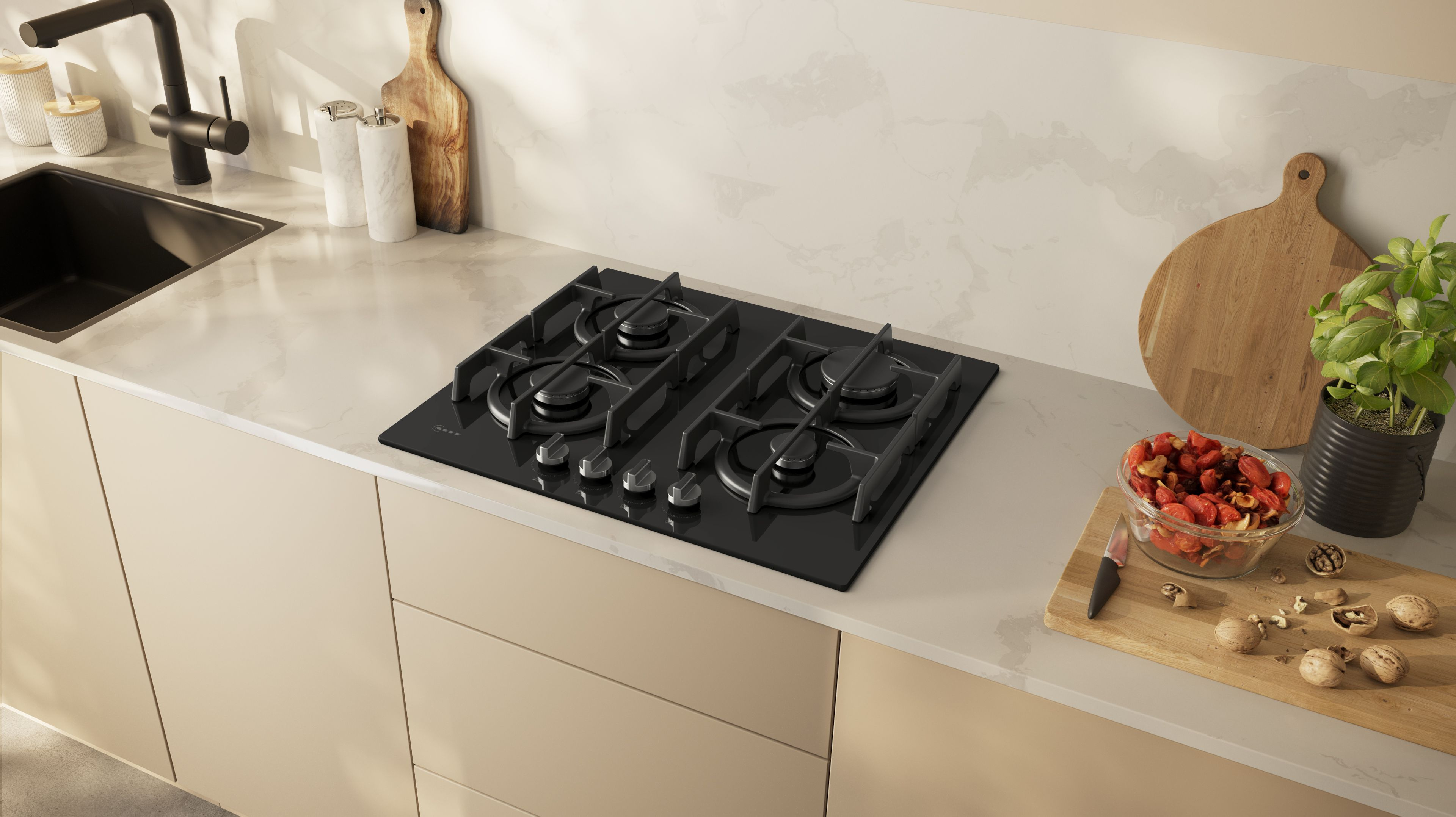 Neff T26PIP4S0 59cm Gas Hob - Black