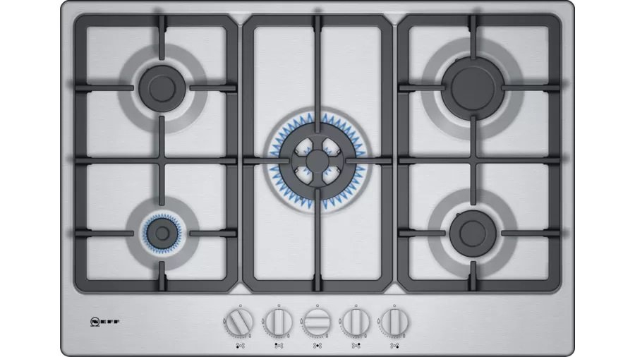 NEFF T27BB59N0 75cm Gas Hob - Stainless Steel