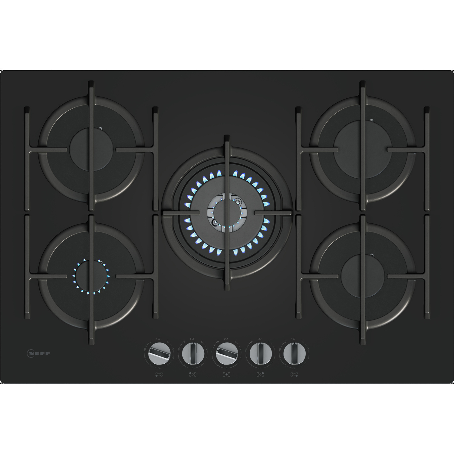 Neff T27PIQ4S0 75.2cm Gas Hob - Black