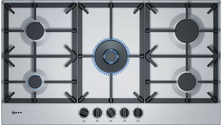 NEFF T29DS69N0 N70 90cm Stainless Steel Gas Hob