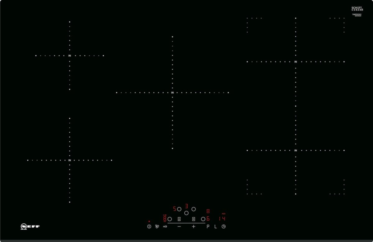 NEFF T48FD23X2 Frameless 80cm Induction Hob with CombiZone - Black