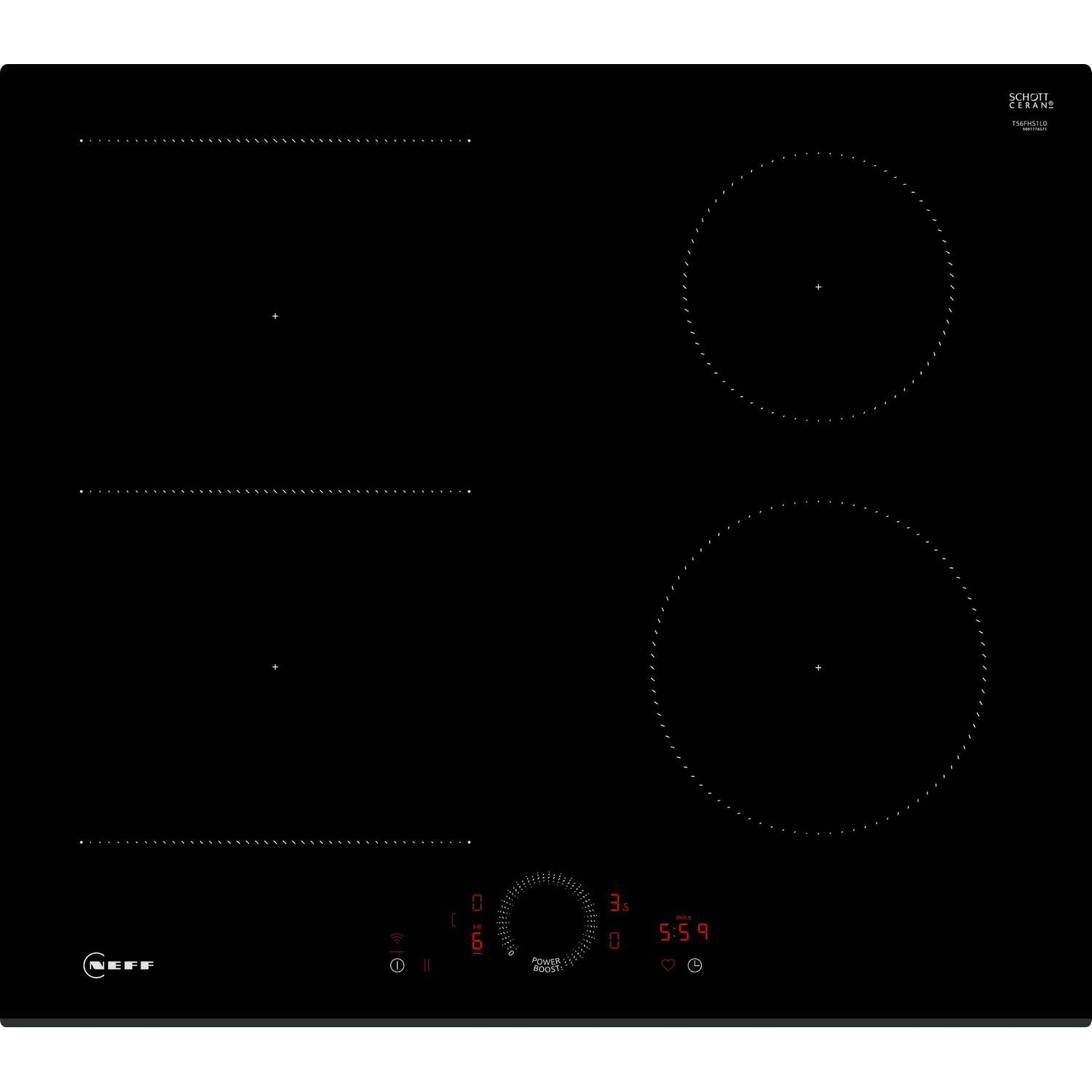 Neff T56FHS1L0 60cm Induction Hob - Black