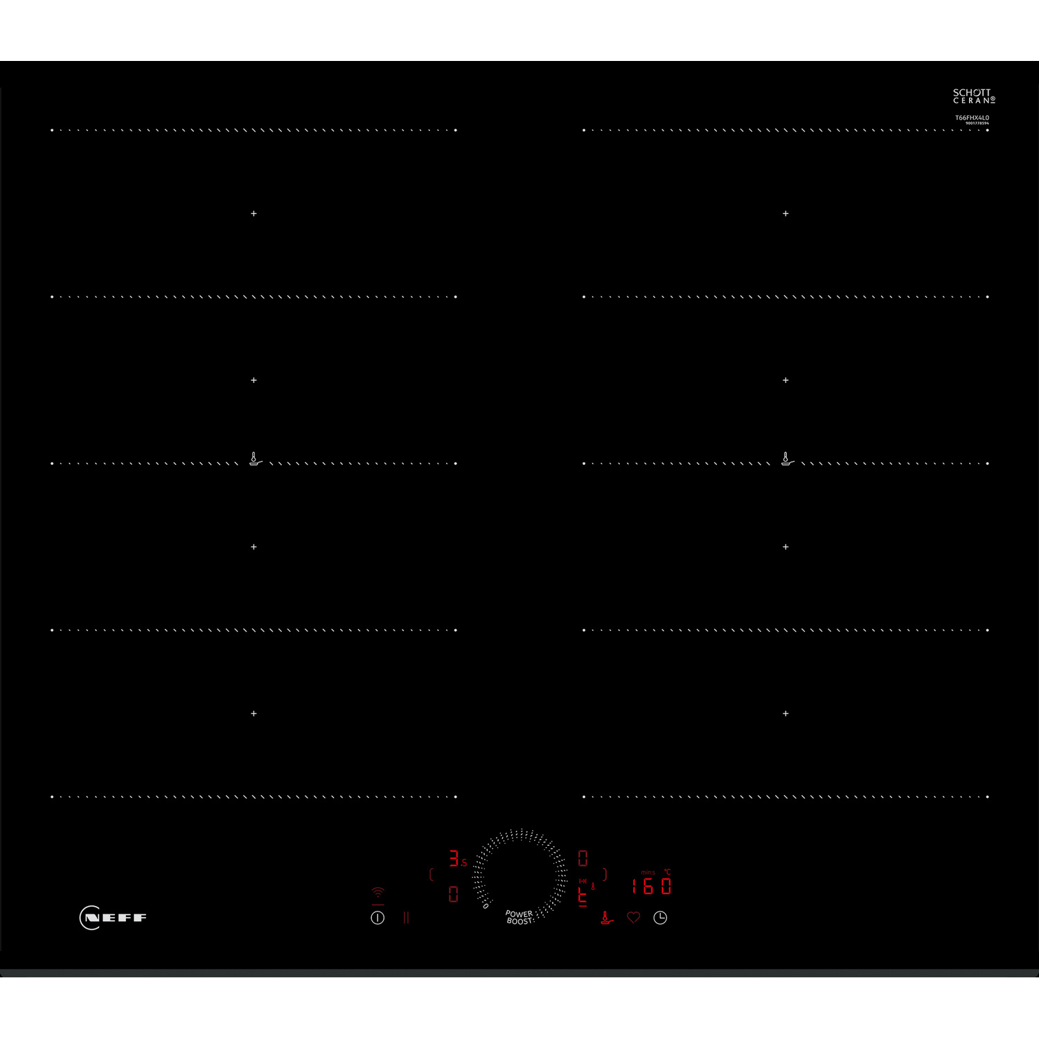 Neff T66FHX4L0 59.2cm Induction Hob - Black