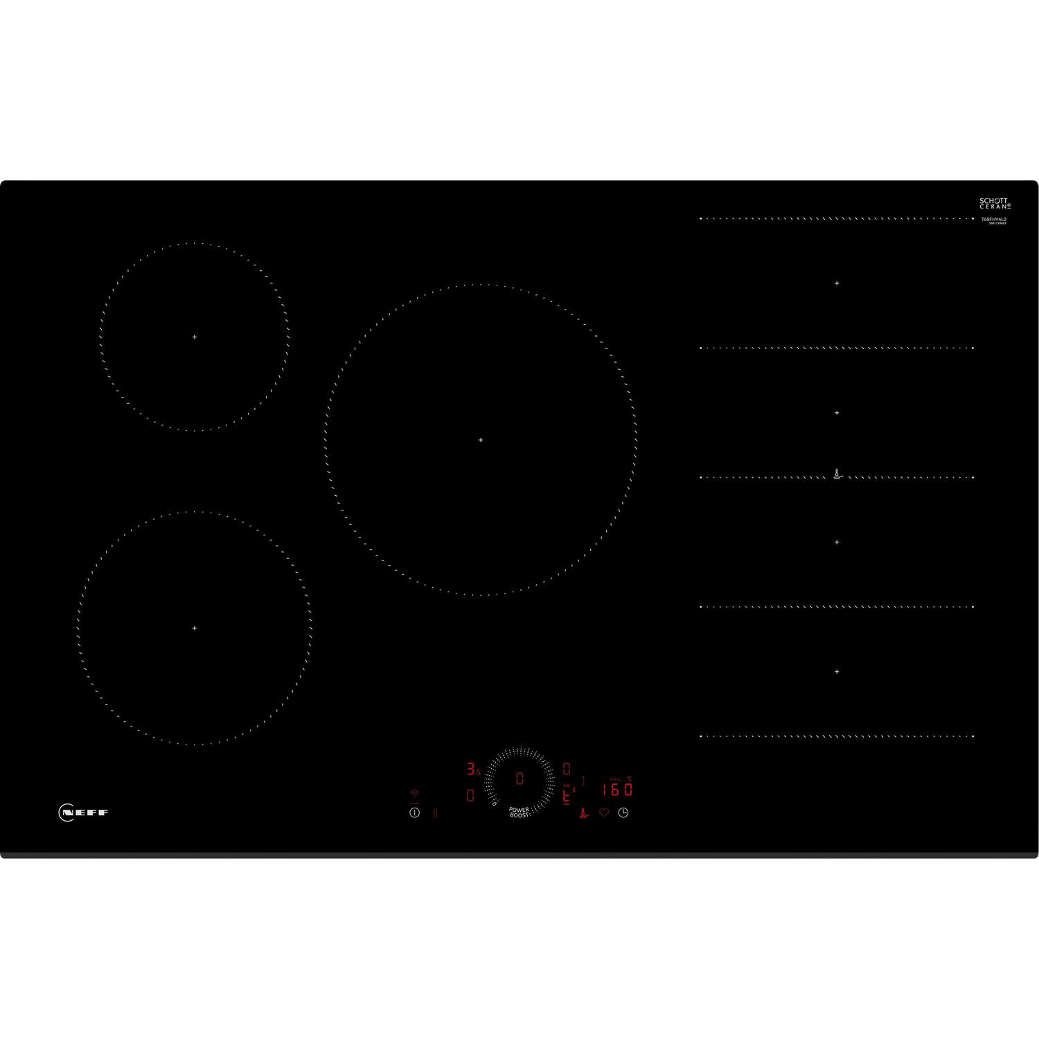 Neff T68FHV4L0 80cm Induction Hob - Black