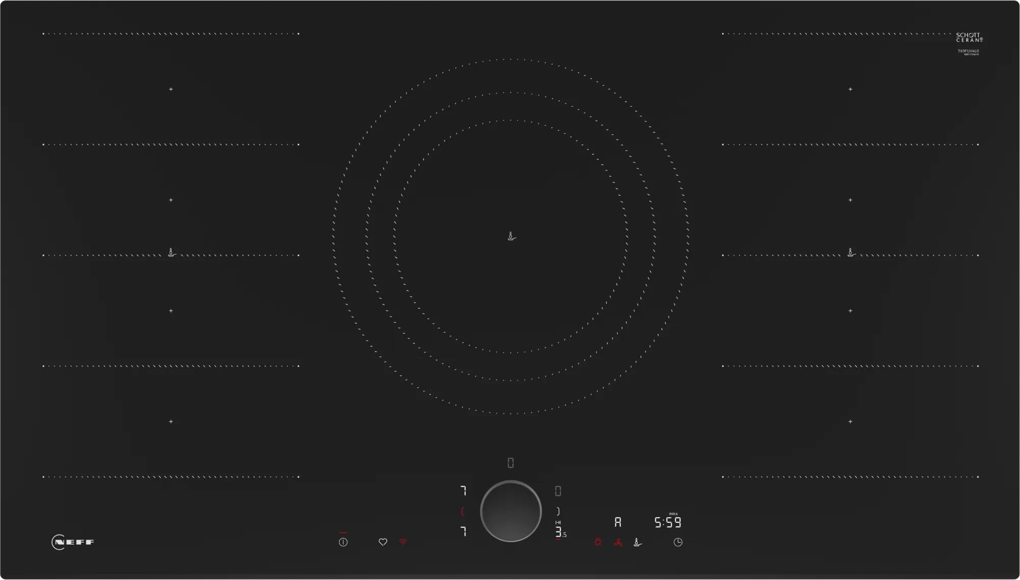 Neff T69FUV4L0 90cm Induction Hob - Black