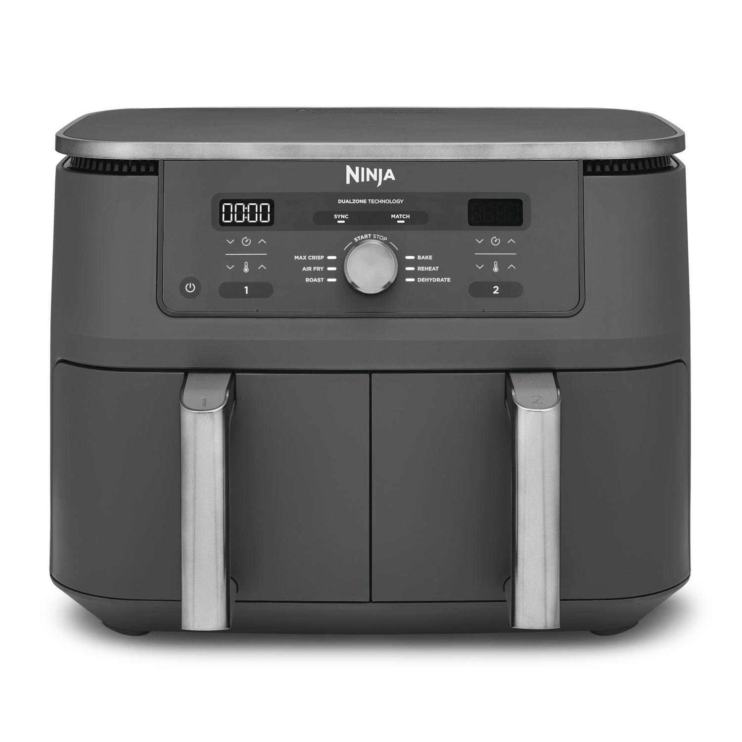 Ninja DZ400UK 9.5 litre MAX 6-in-1 Dual Zone Air Fryer - Gun Metal Grey