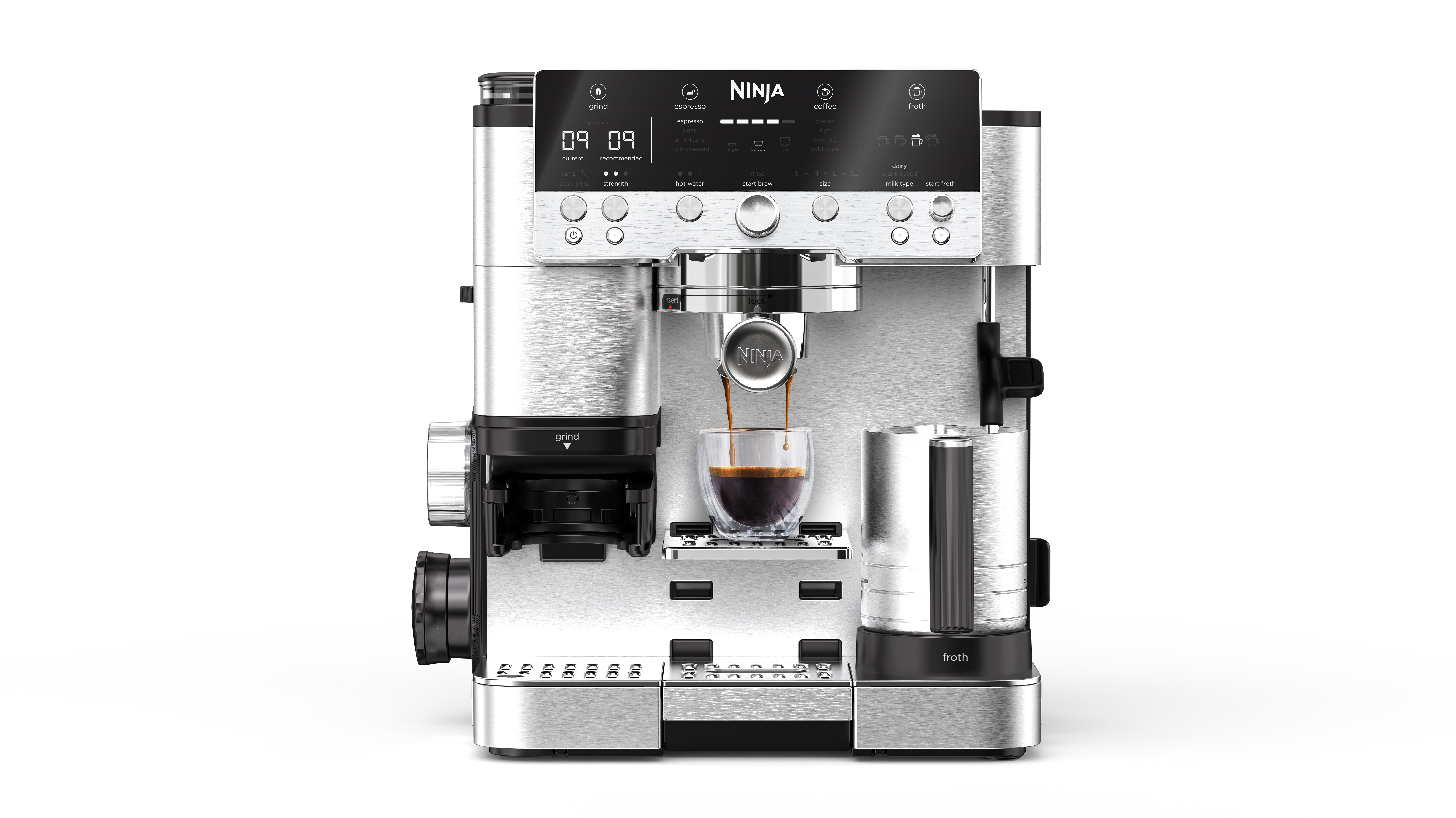 Ninja ES601UK Luxe Café Premier Series Espresso Machine - Black/Stainless Steel