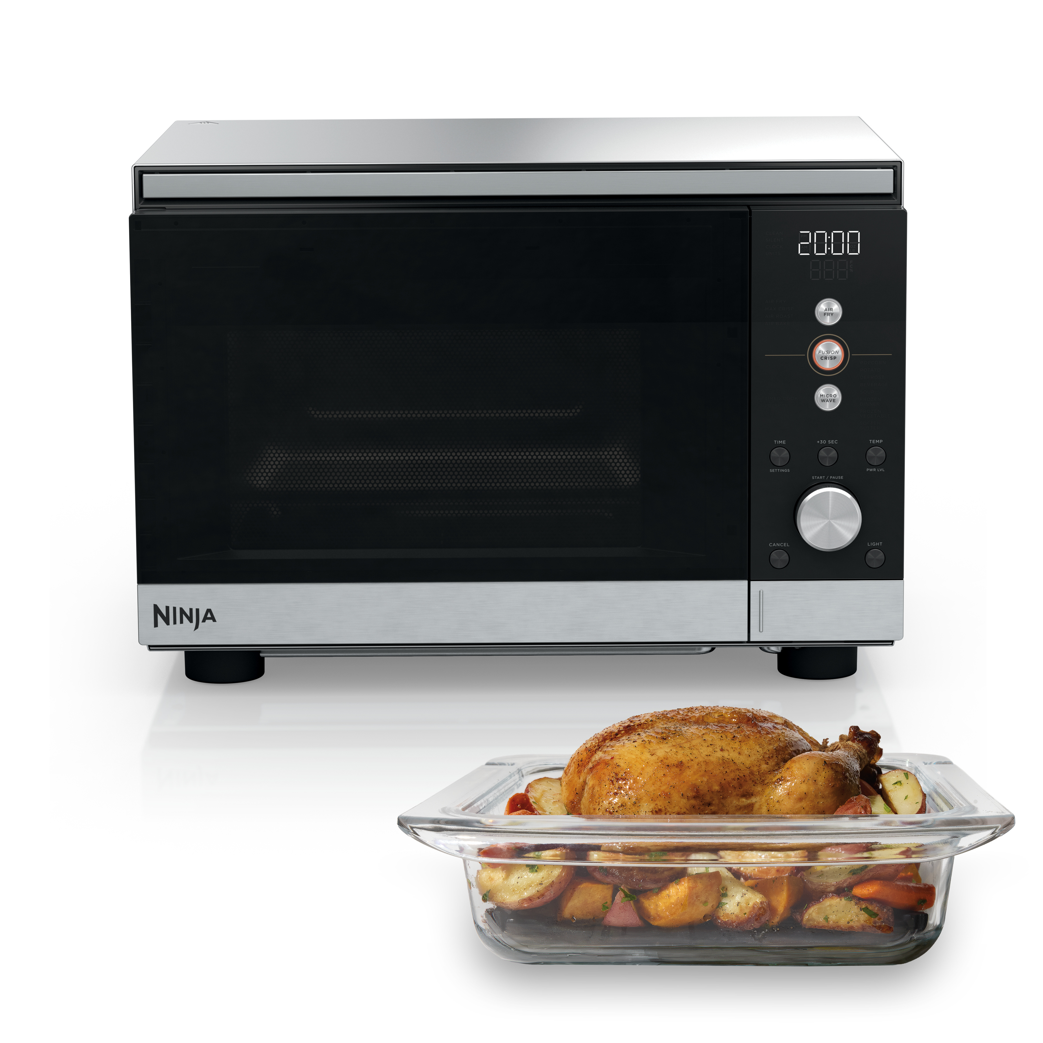 Ninja MW101UK CRISPi Microwave, Air Fryer & Oven with FusionCrisp Technology - Silver