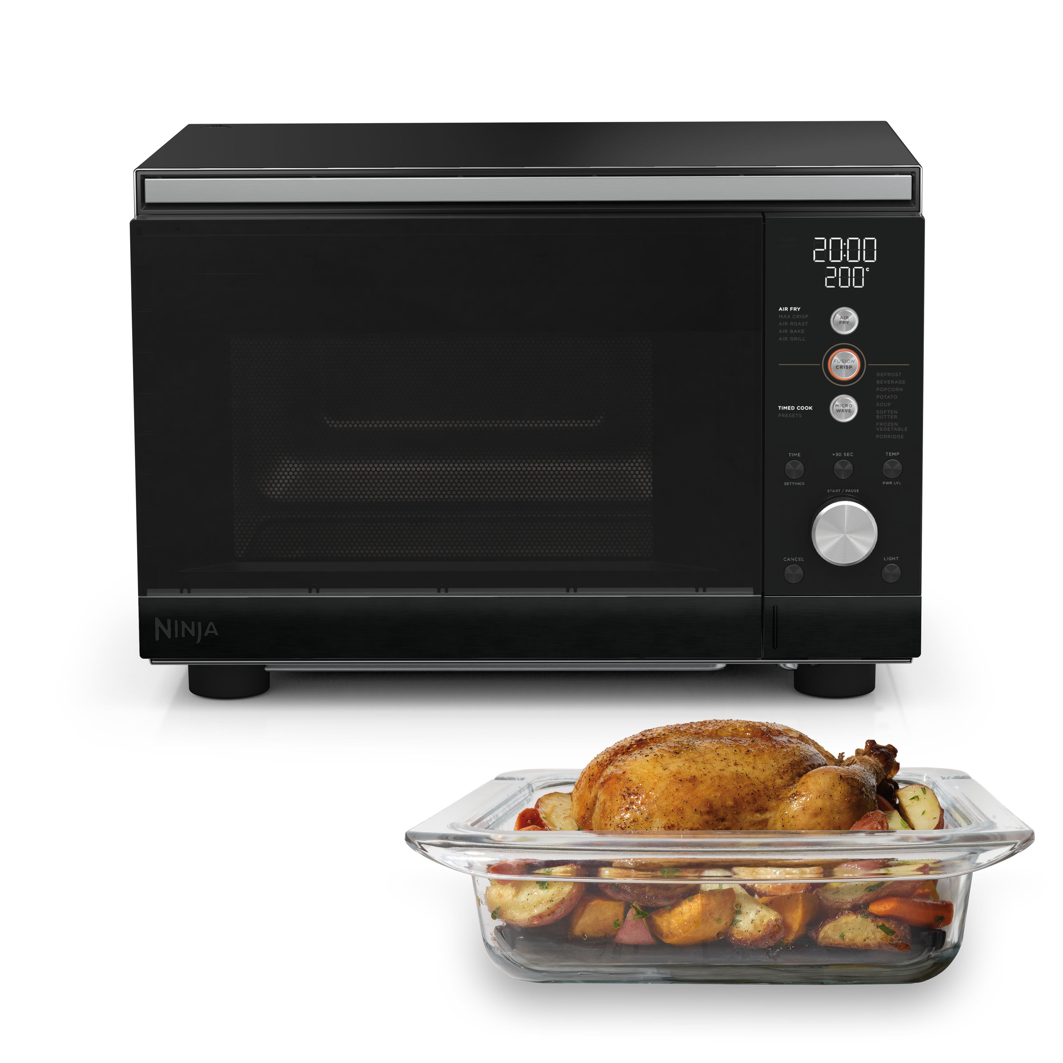 Ninja MW101UKBK1 CRISPi Microwave, Air Fryer & Oven with FusionCrisp Technology - Black