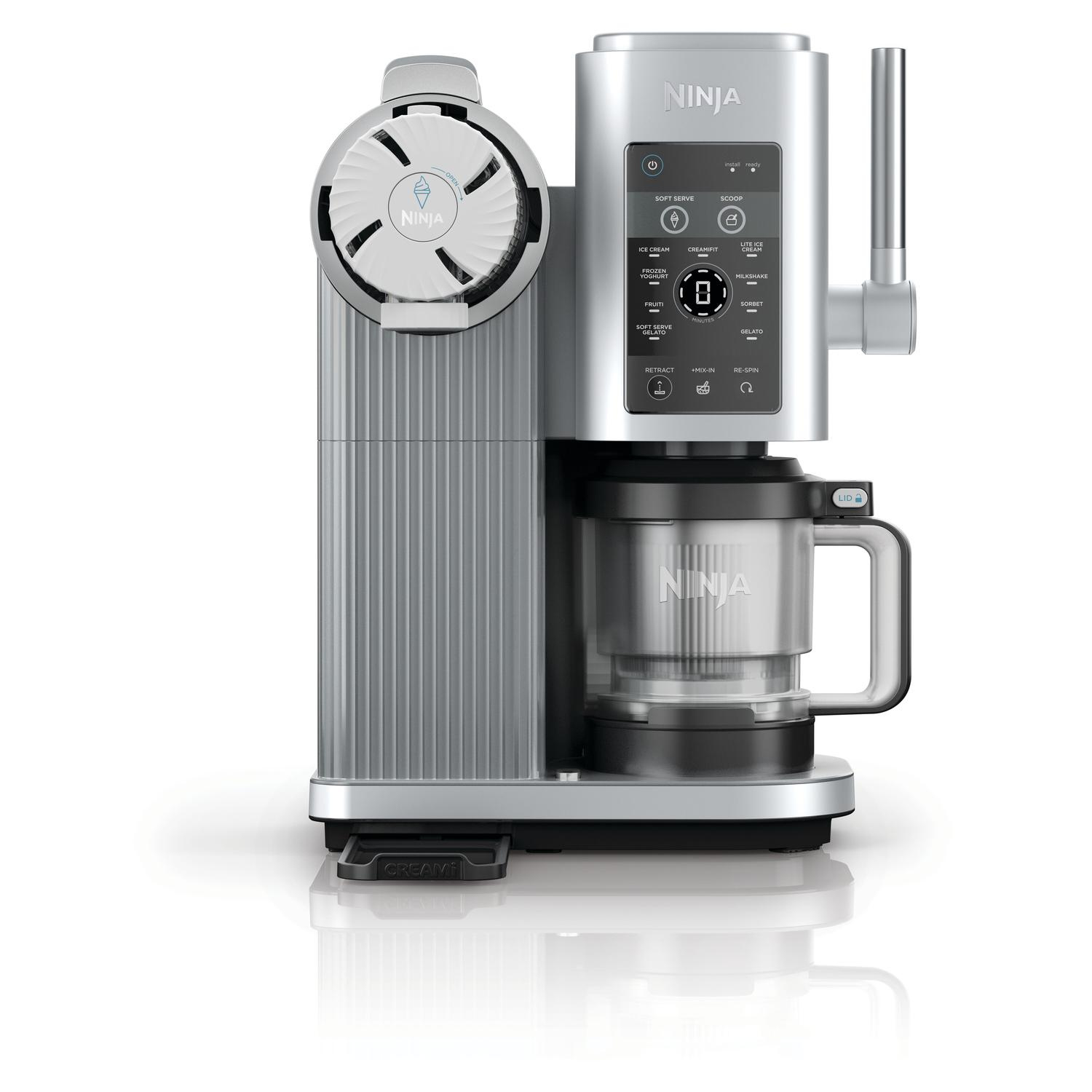 Ninja NC701UK Swirl by CREAMi 13-in-1 Soft Serve & Ice Cream Maker - Platinum Silver