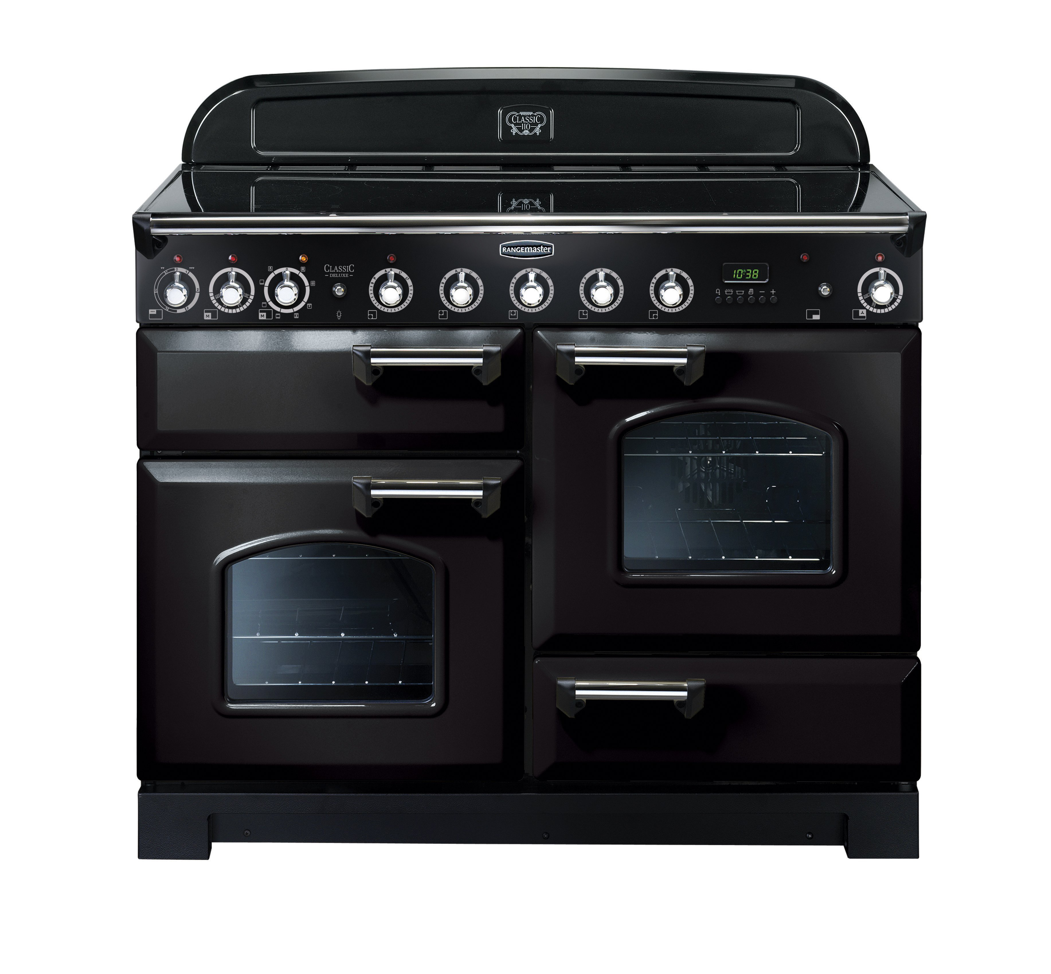 Rangemaster CDL110EIBL/C 110cm Electric Rangecooker with Double Oven and Induction Hob - Black