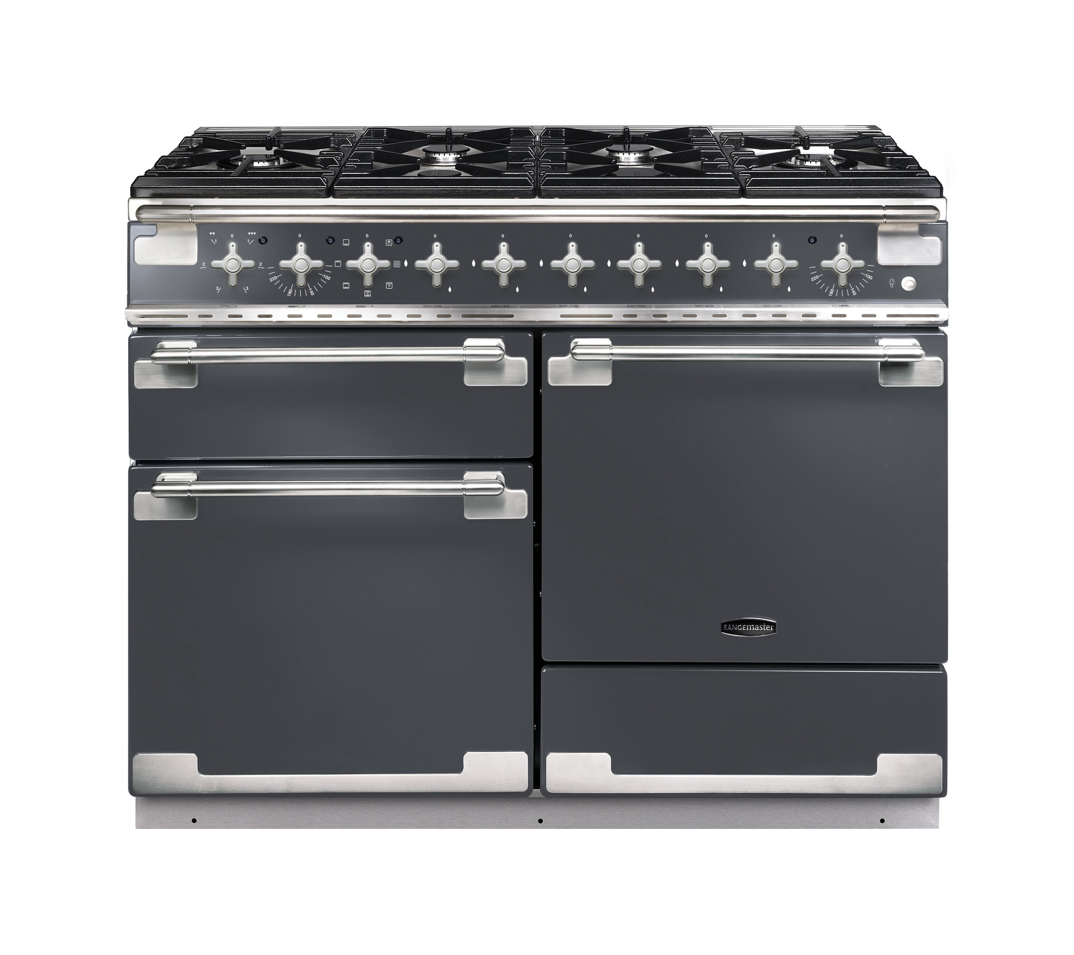 Rangemaster ELS110DFFSL/ 109.2cm Dual Fuel Elise Rangecooker with Double Oven and Gas Hob - Slate