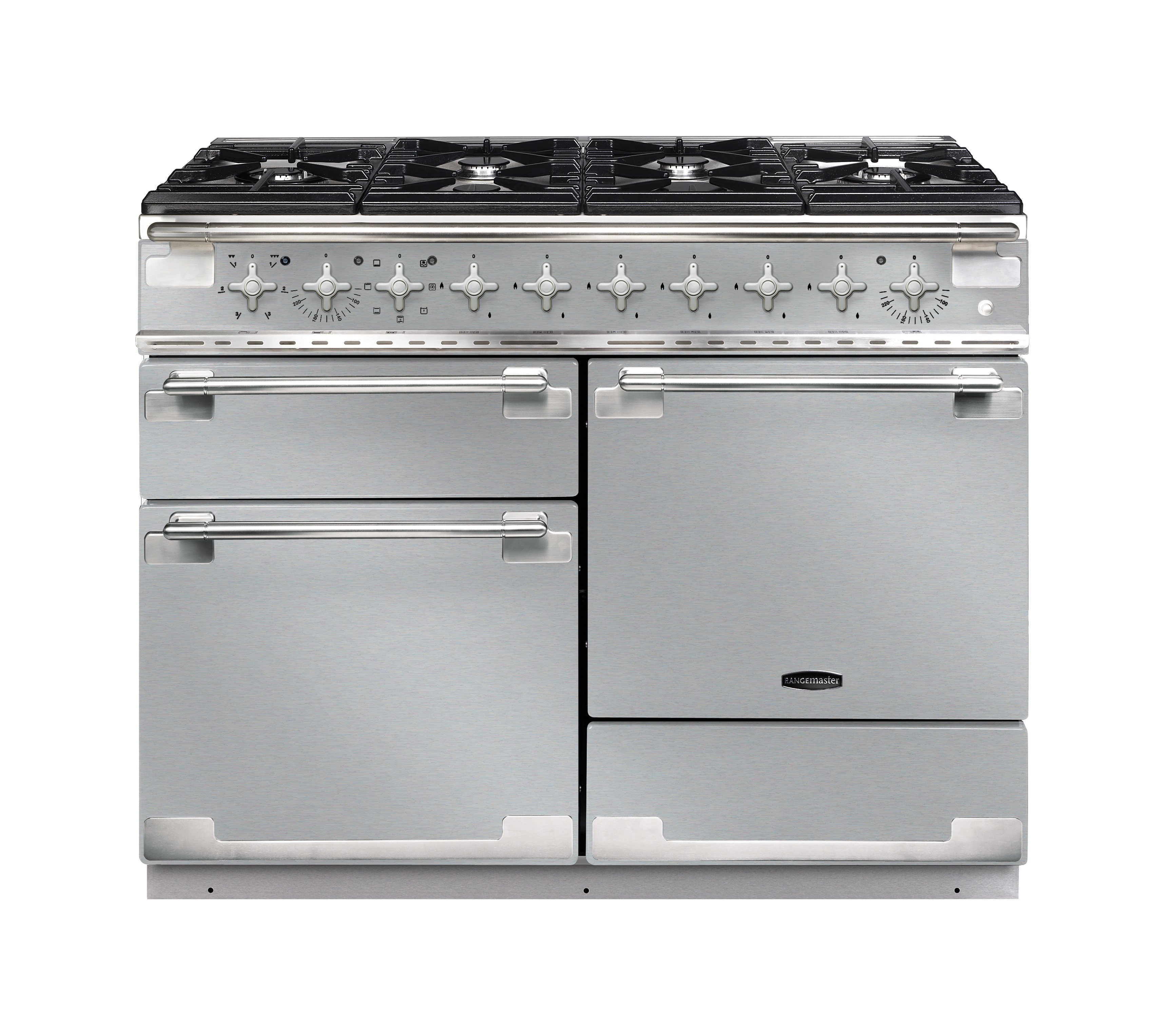 Rangemaster ELS110DFFSS/ 110cm Dual Fuel Elise Rangecooker with Double Oven and Gas Hob - Stainless Steel