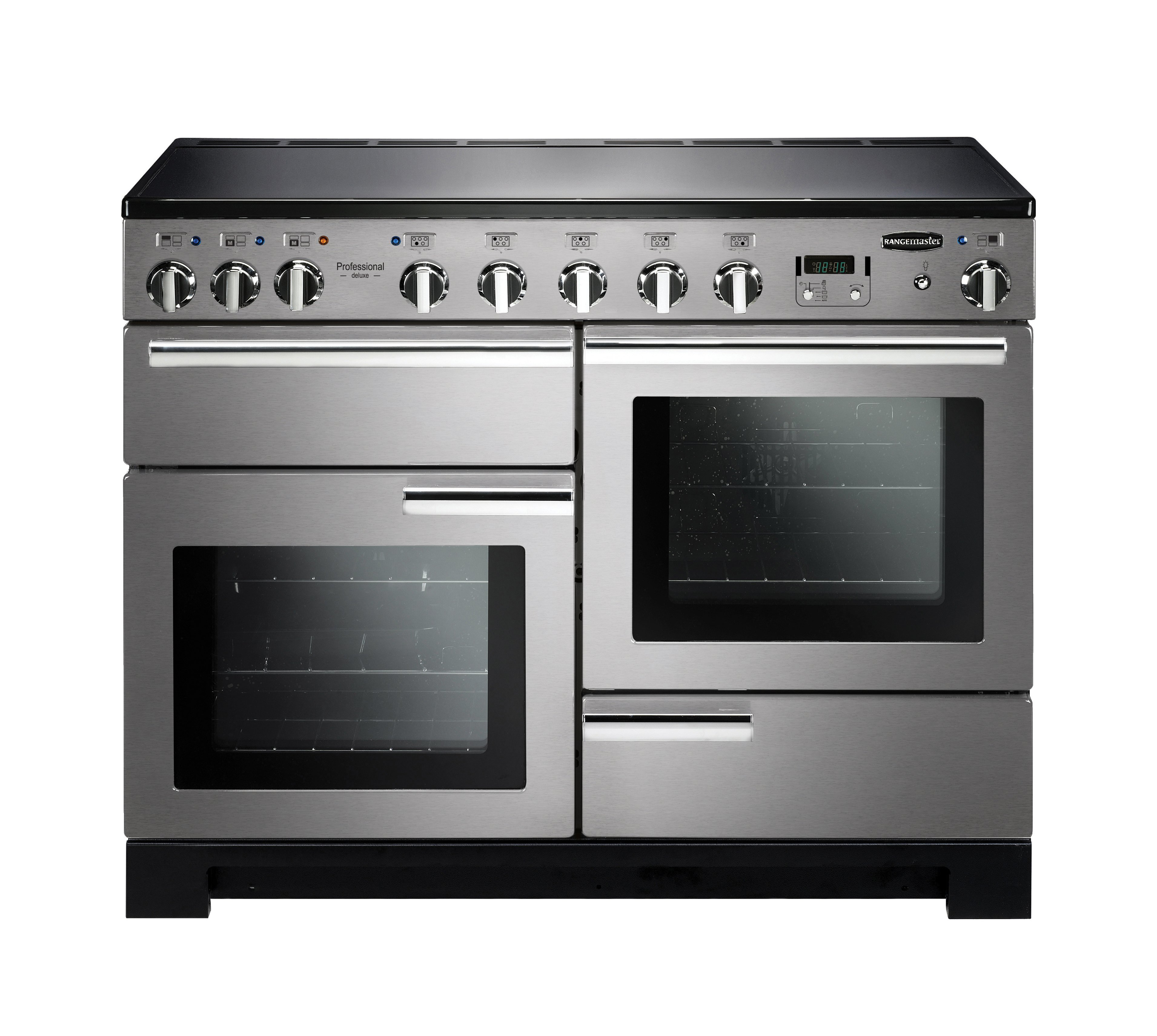 Rangemaster PDL110EISS/C 110cm Electric Rangecooker with Double Oven and Induction Hob - Stainless Steel