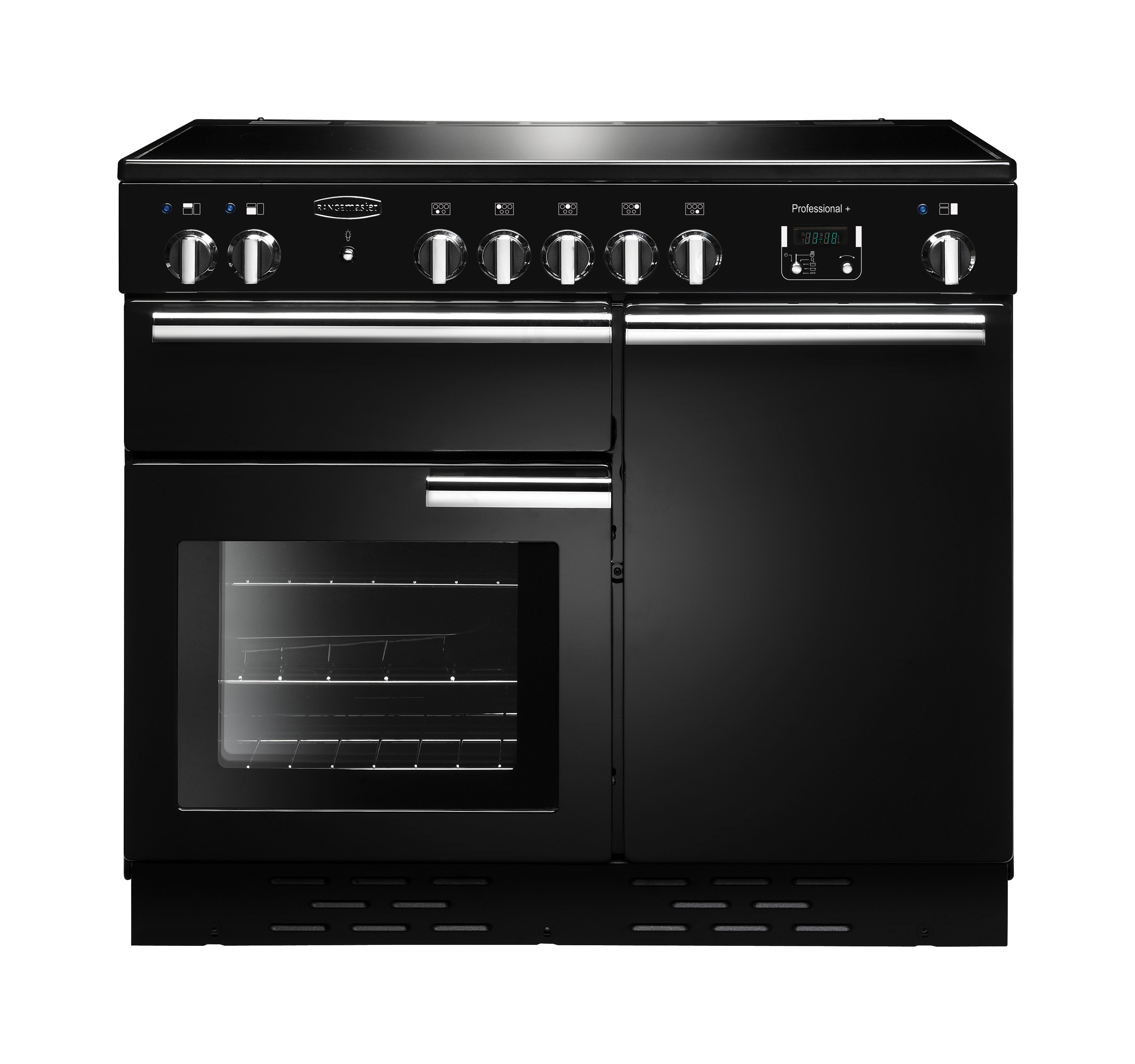 Rangemaster PROP100EIGB/C 99.4cm Electric Rangecooker with Double Oven and Induction Hob - Black