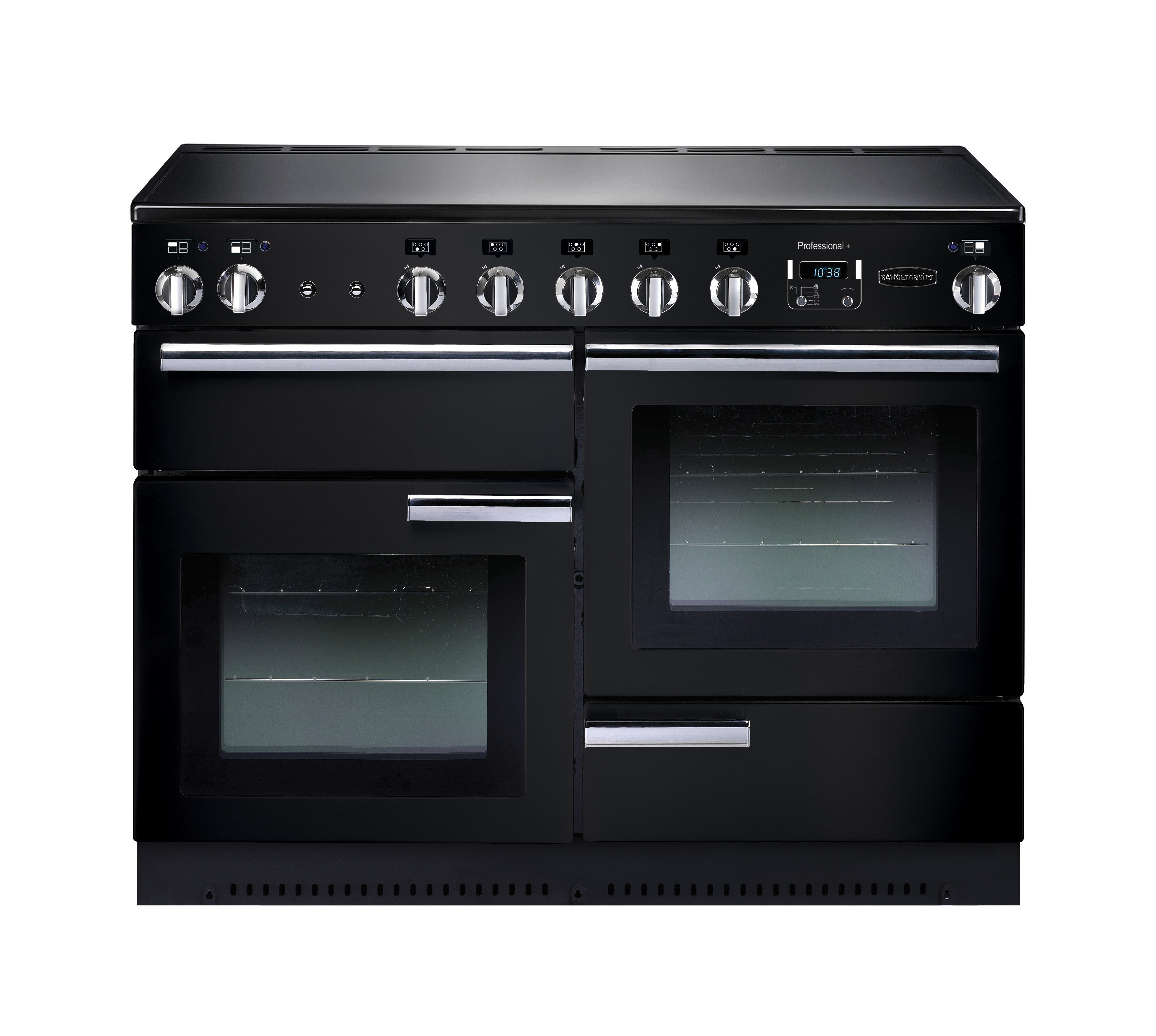 Rangemaster PROP110EIGB/C 110cm Electric Rangecooker with Double Oven and Induction Hob - Black