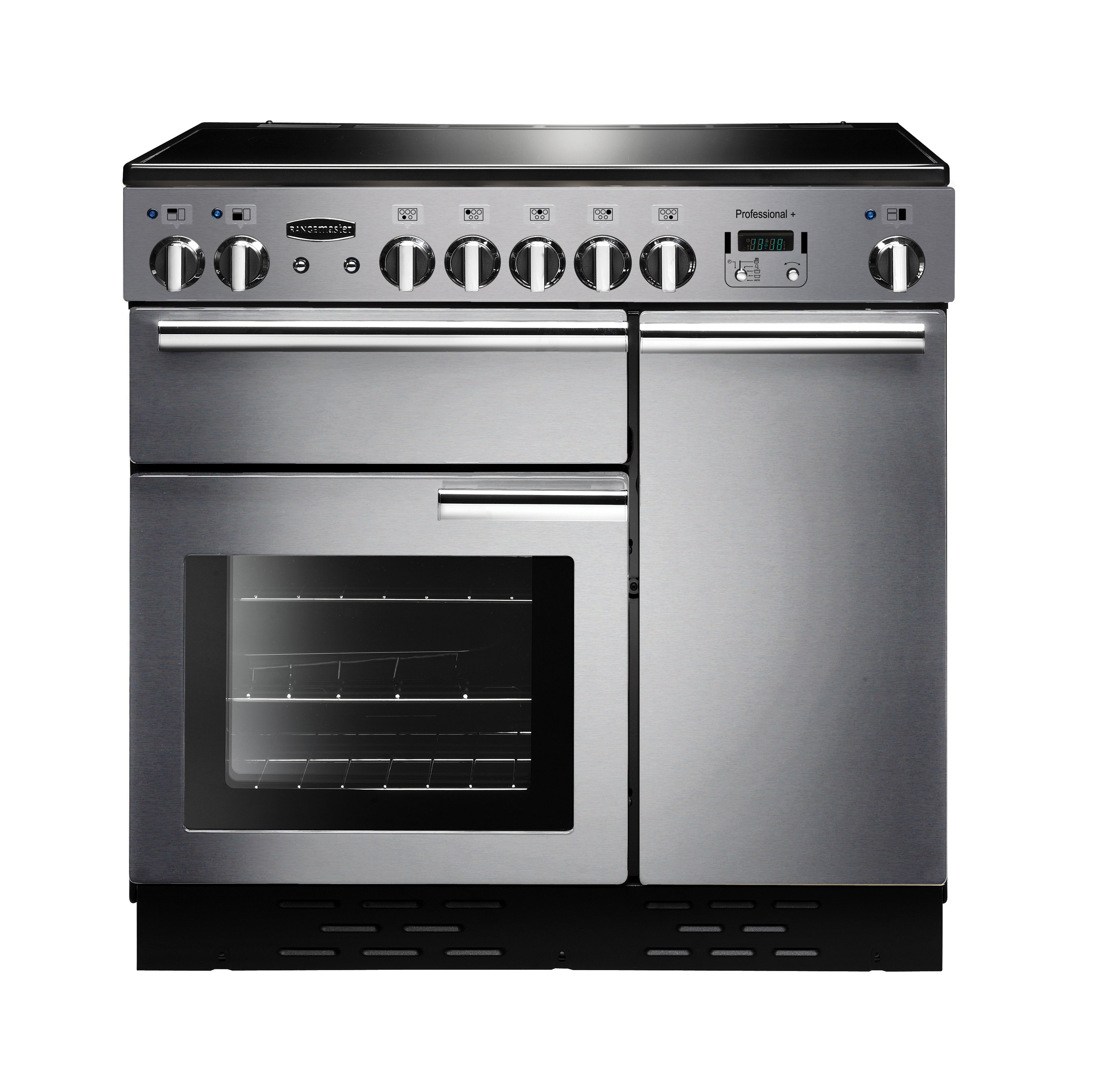 Rangemaster PROP90EISS/C 90cm Electric Rangecooker with Double Oven and Induction Hob - Stainless Steel