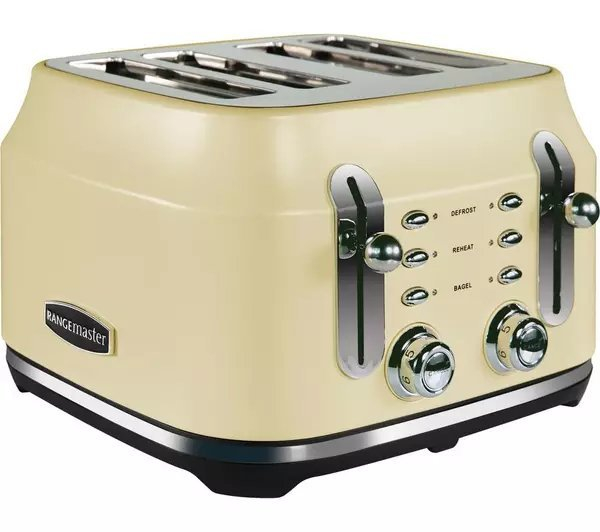 Rangemaster RMCL4S201CM 4 Slice Toaster - Matte Cream
